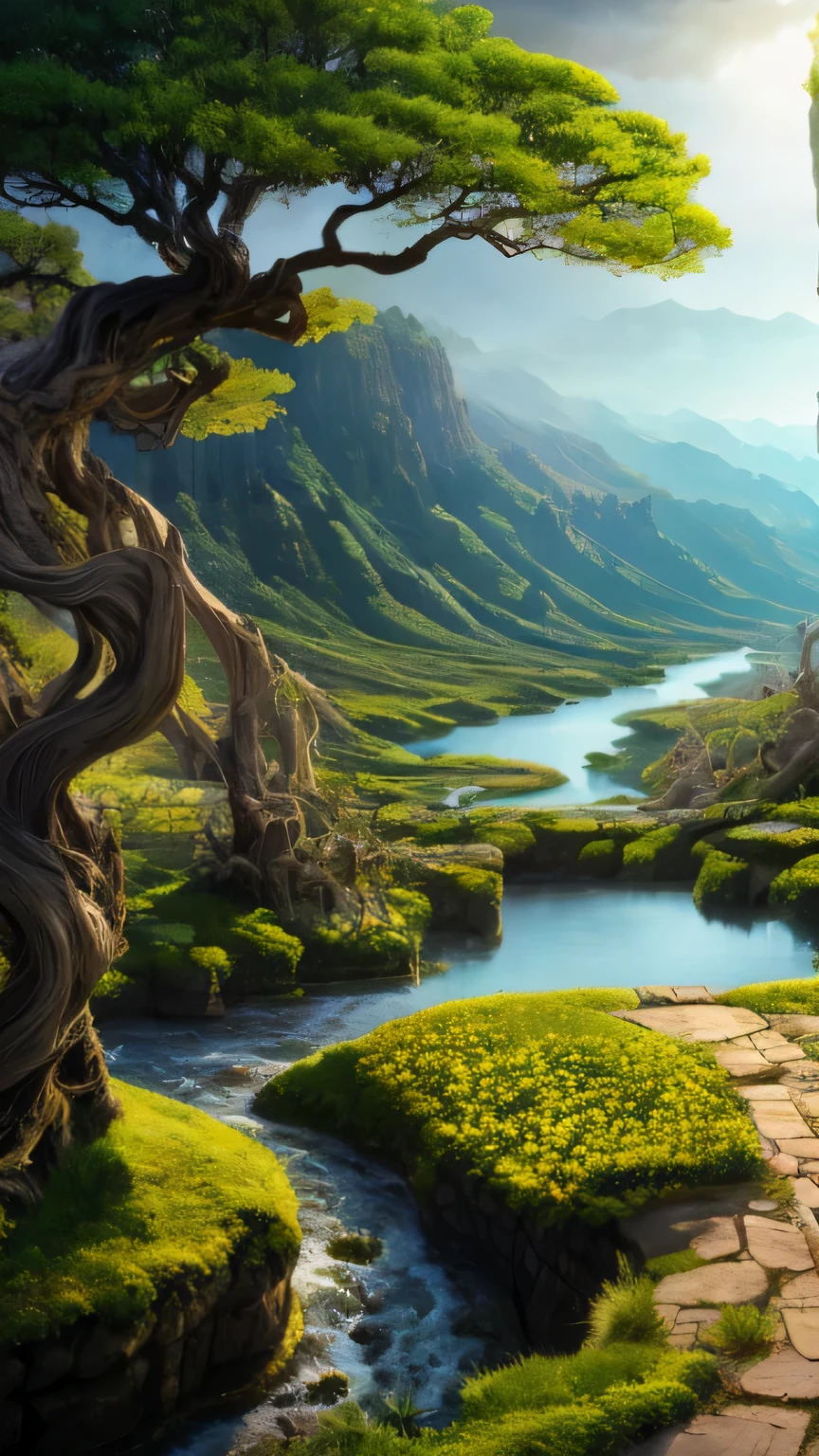masterpiece, 最high quality, high quality, very detailed Cg Unity 8K wallpaper,ecological landscape ,A valley forgotten by time,Hugeness,Smooth,Lake Natron。。,tamarind,miniature,award winning photography, Bokeh, written boundary depth, HDR, full bloom, color difference ,realistic,very detailed, art station trends, Trending on CGsociety, Complex, high detail, dramatic, Art on the road