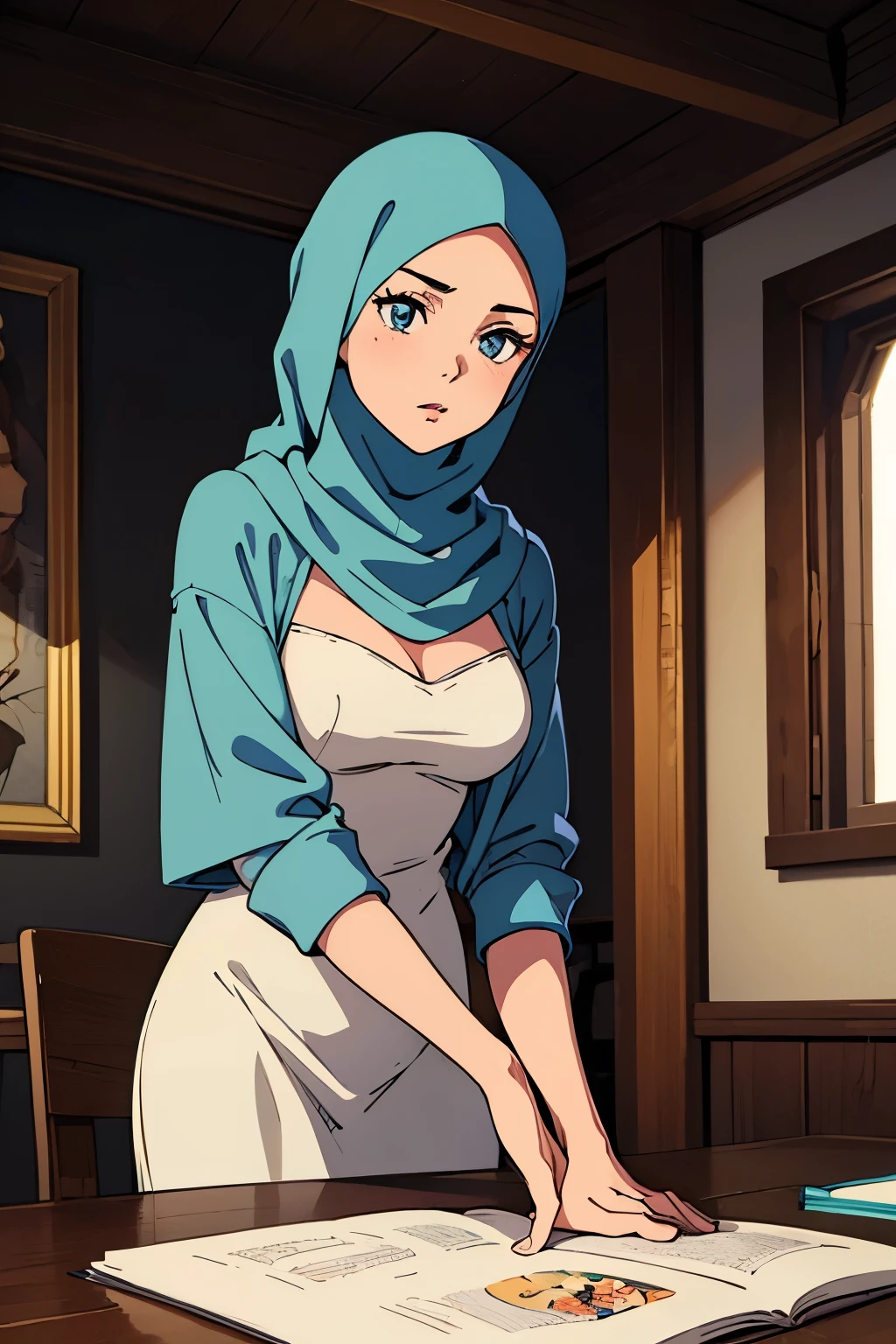 (Best quality:1.1), (Masterpiece:1.4), (Illustration fantastique:1.2), 1fille, cute girl, faithful girl, Muslim