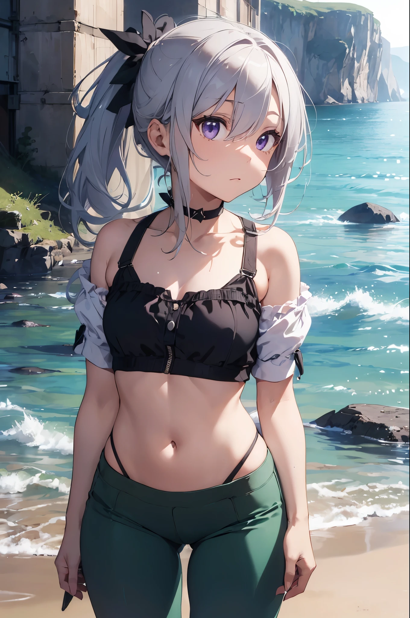 ((Masterpiece, Top Quality, accuracy, super detaill)))), (Elf)))), (White microbikini with gold embroidery))))), (Light long braid), (Large glowing dark green eyes), ((big)), (Shore), (Gentle waves), Smile, ((Wide sandy beach)))), (Crawling on all fours in shallow water)))), (protruding buttocks,)), ((Hip)), (((seen from behind))), breeze, Dynamic Angle, inclination, doggy, выпятить задницу, Juicy butt, bathing suit, underpants