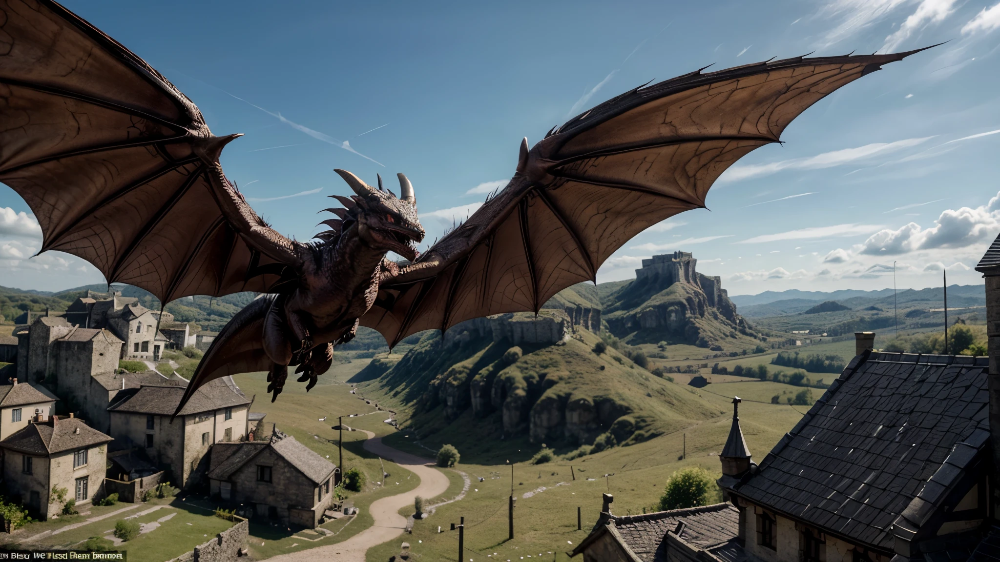 In this story, a wyvern terrorizes a kingdom, wreaking havoc on villages and countryside. Its fearsome appearance, with a scaled body, bat-like wings, and a long, barbed tail, strikes fear into the hearts of the people. The wyvern is said to breathe fire, scorching the earth and leaving destruction in its wake.