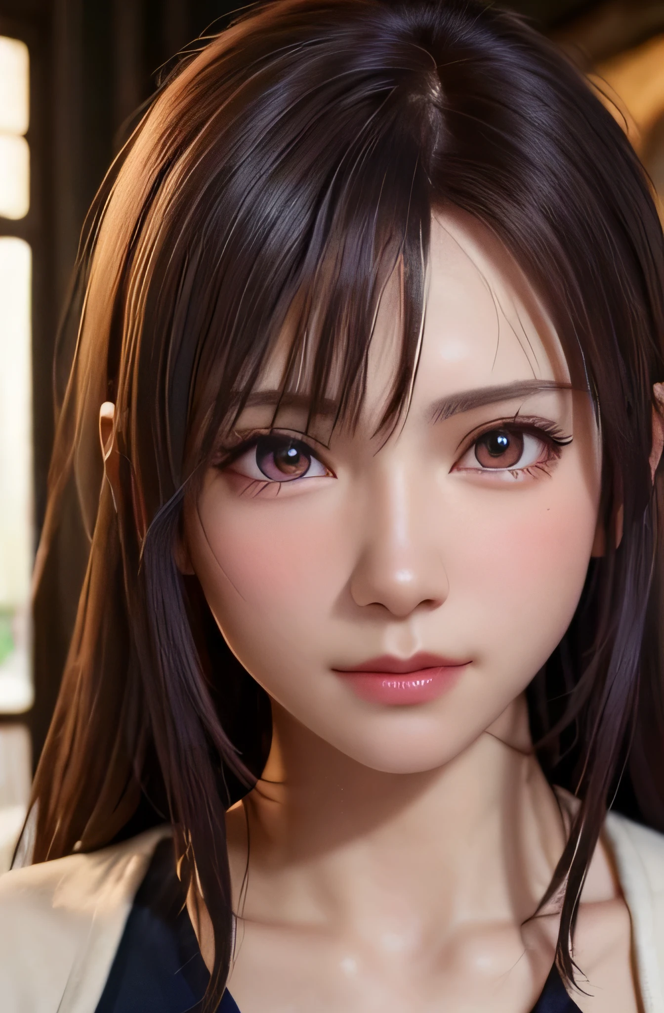(masterpiece, highest quality:1), (realistic:1.2), light, written boundary depth, (detailed face, face focus:1), game CG, Super detailed, 8k, intricate details, hiqcg,
1 girl, alone,anime, looking at the viewer,