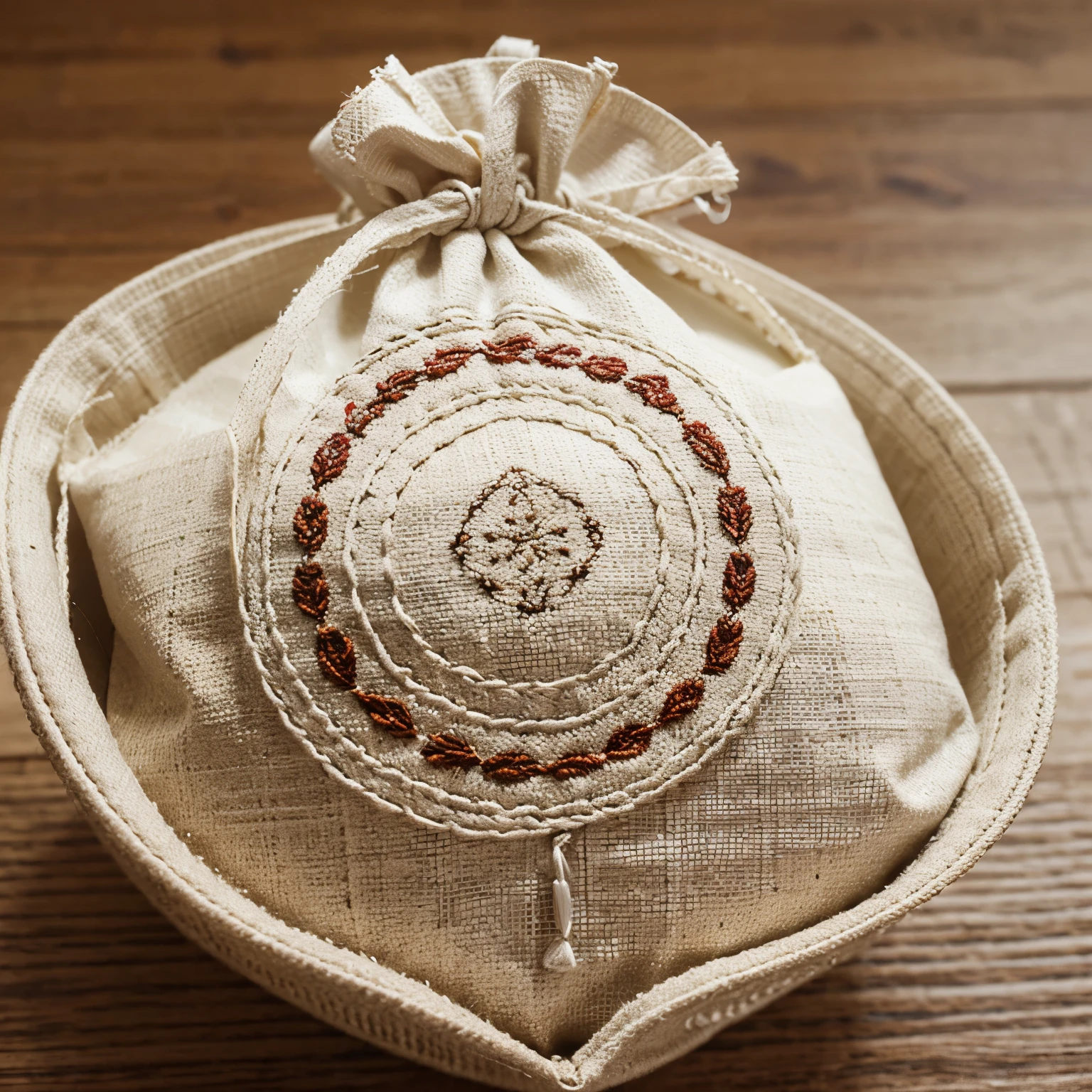 I design a sachet pendant,There must be exquisite ethnic style embroidery,The sachet is three-dimensional,The background is white