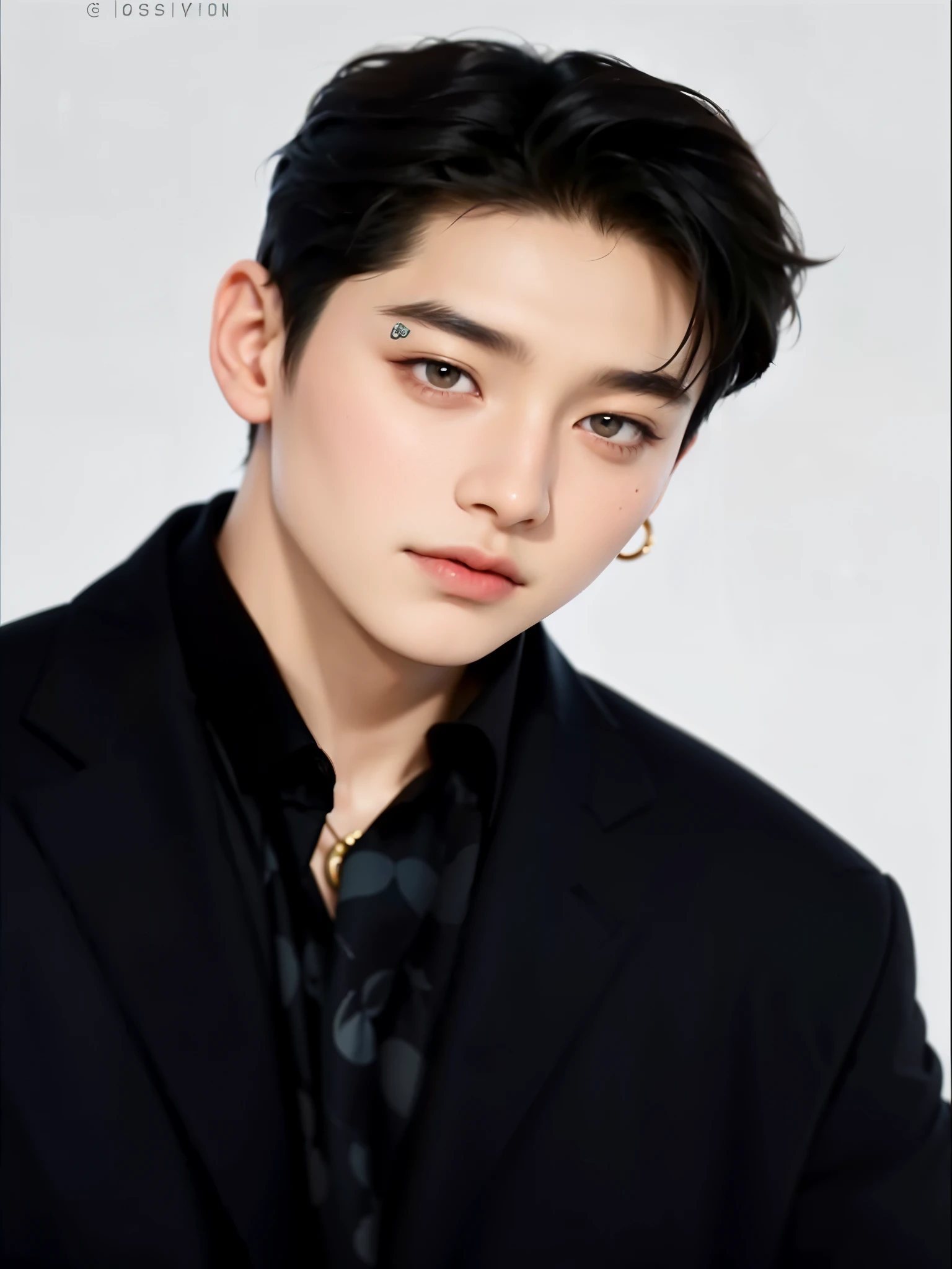un primer plano de una persona vestida con traje y corbata, jungkook, hyung tae, foto de perfil en la cabeza, kim doyoung, cai xukun, kim taejin, lee wonbin, jinyoung shin, taken in the early 2020s, shin jeongho, hong junio hyung, Kpop idol portrait, hyung tae kim, Inspirado por Bian Shoumin, kpop boy, korean face, BTS jungkook, korean male face 