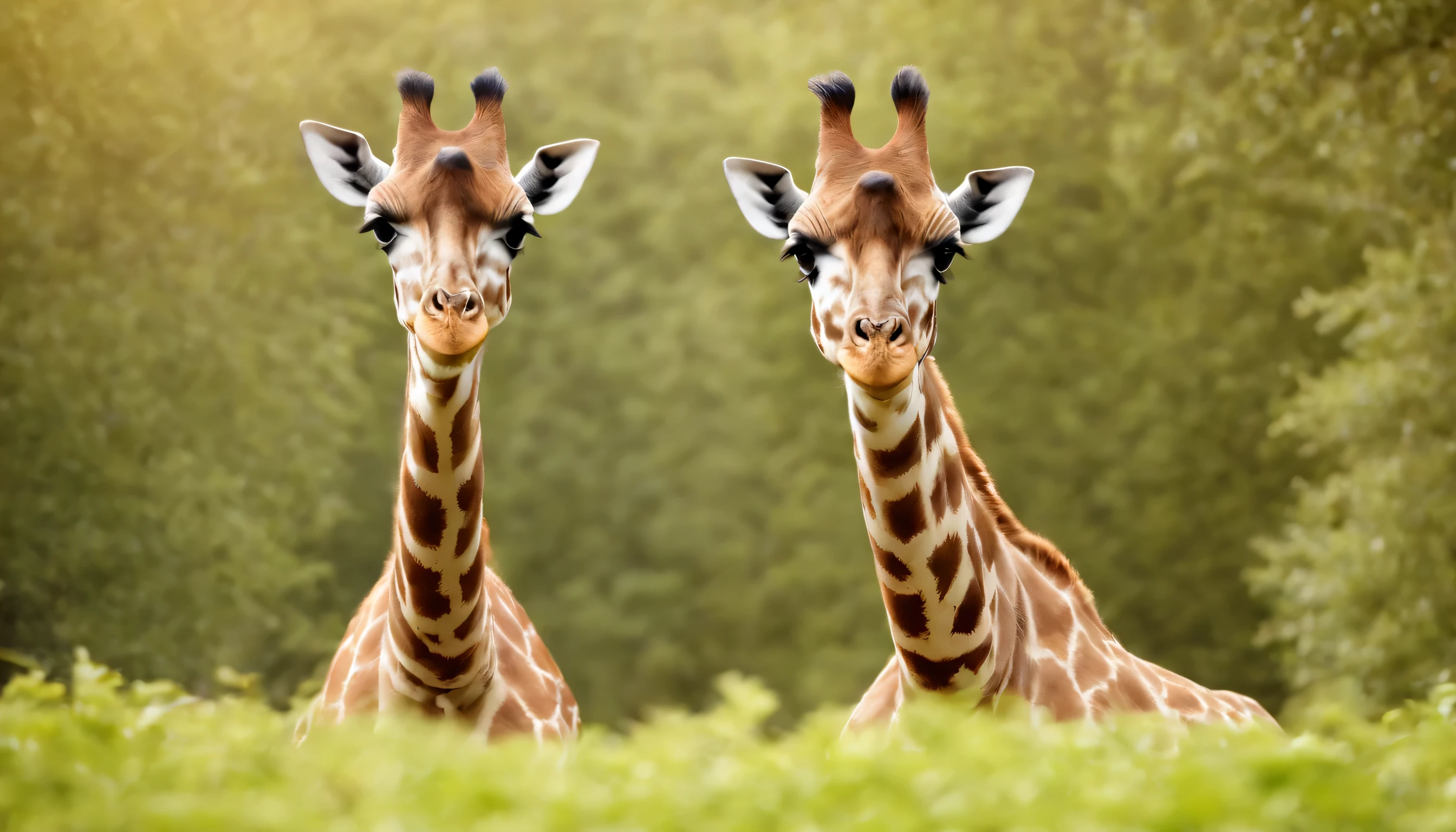 (Highly detailed CG Unity 8k wallpaper、masterpiece、highest quality、Super detailed)、(best lighting、best shadow、very delicate and beautiful)、highest quality、8k、Detailed facial depiction、masterpiece、highest quality、clear image quality、
Photo of a herd of giraffes eating leaves。