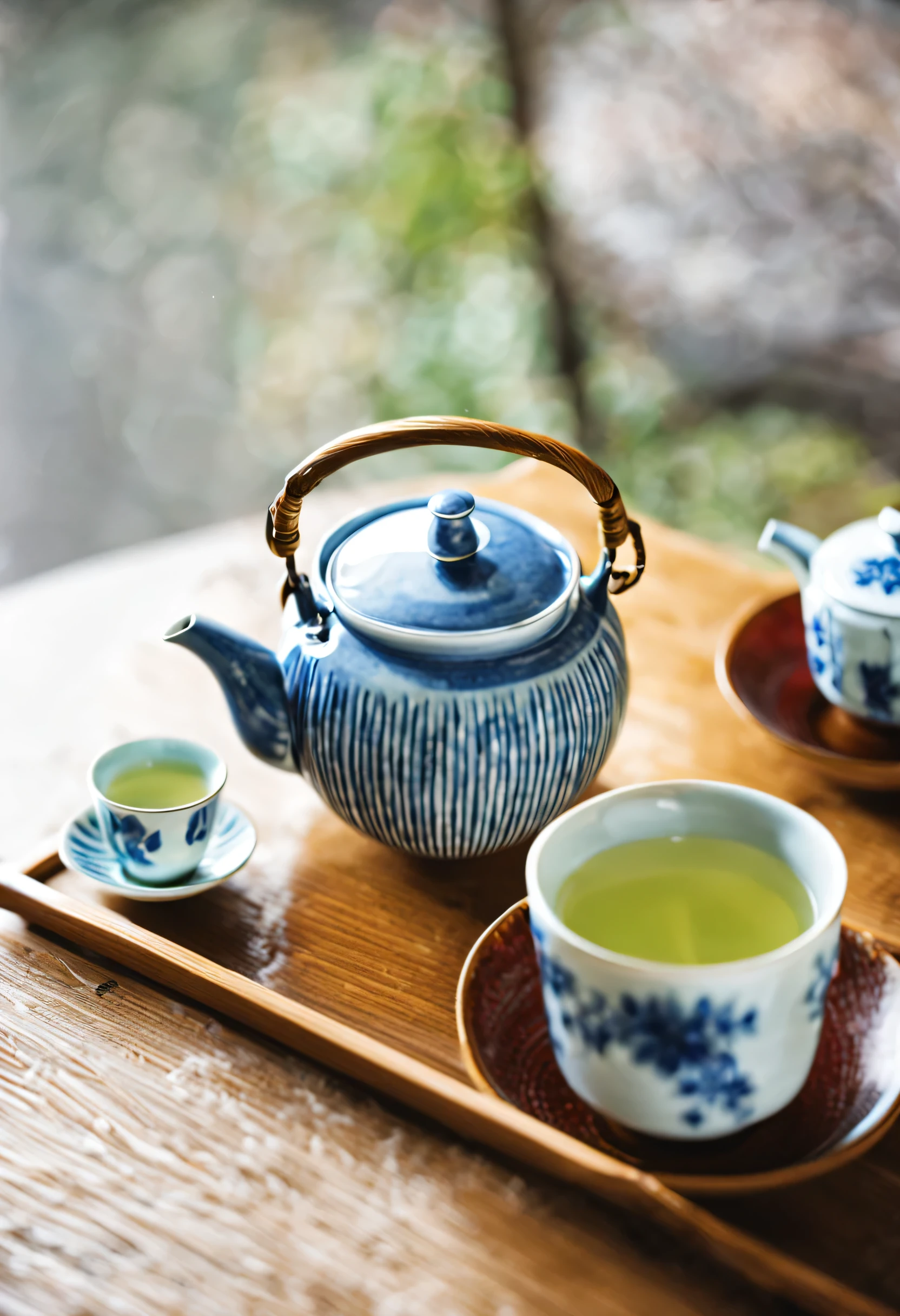 Japanese tea, teapot and teacup