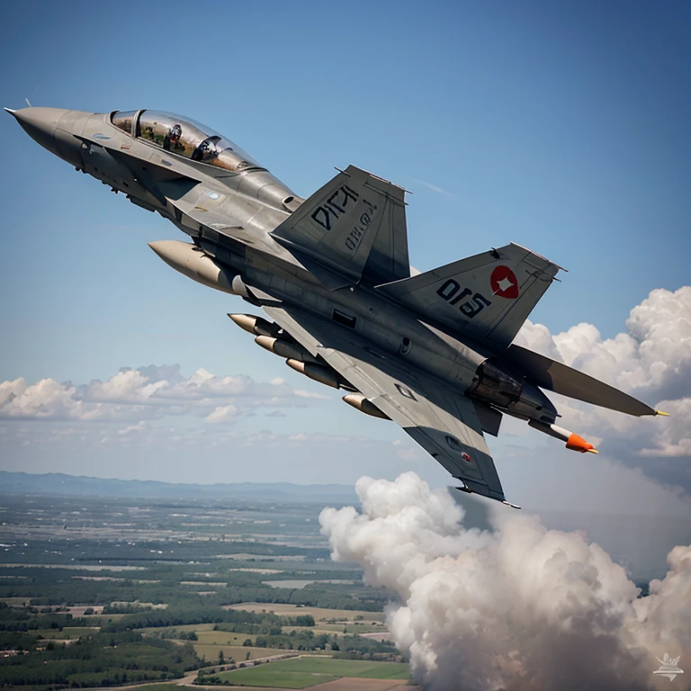 Realistic depiction of a fighter jet in action.