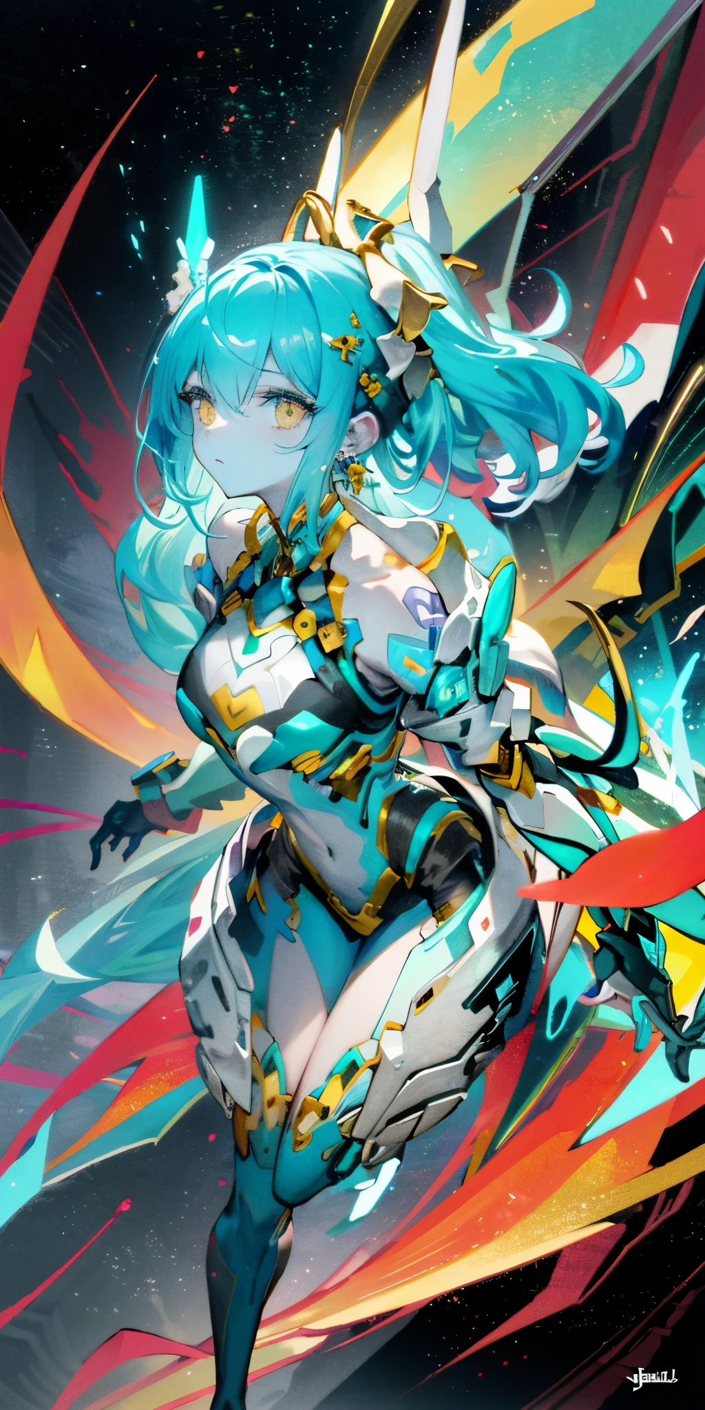 (masterpiece,top quality,best quality,official art,Beauty and Aesthetics:1.2),(1 girl:1.3),The content is very detailed,(fractal art:1.1),(a color:1.1)(flowering:1.3),most detailed,( Zentangle:1.2), (dynamic poses), (abstract background:1.3), (shiny skin), (Many colors:1.4), ,(earrings:1.4),exposed