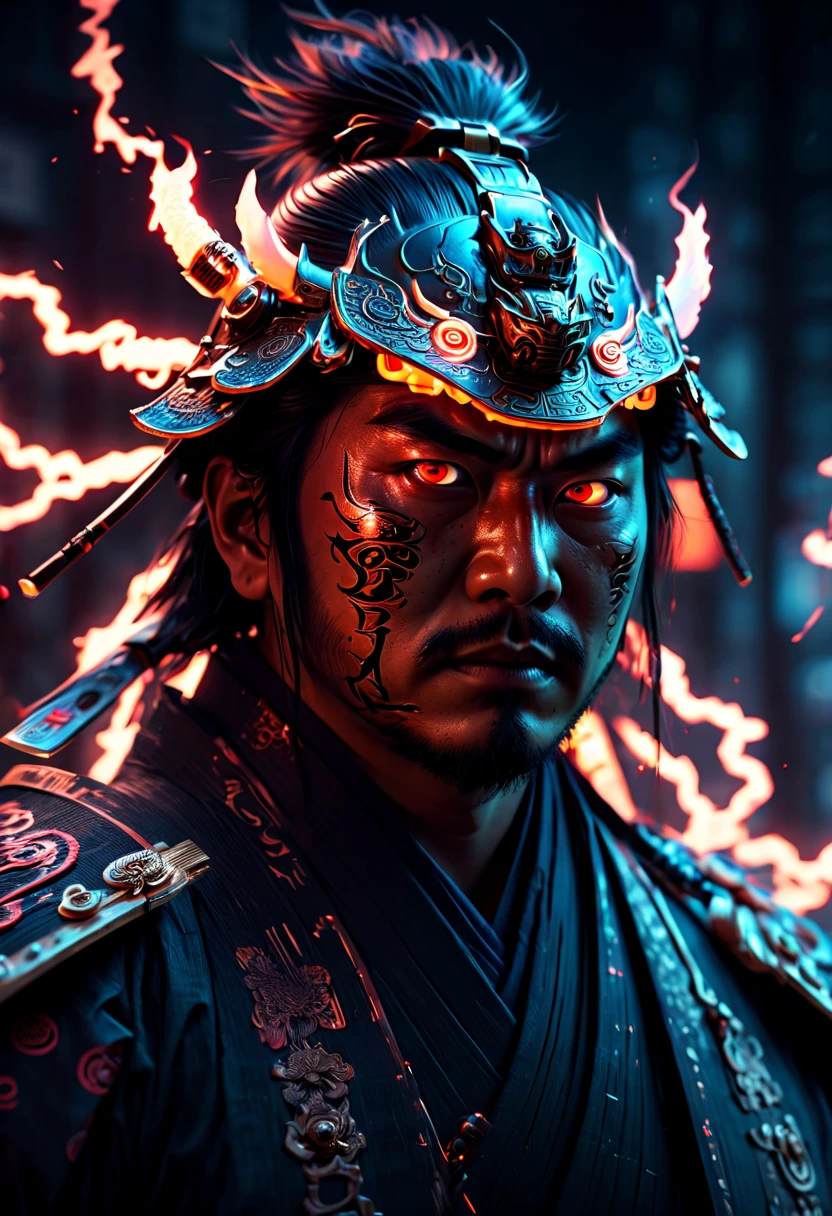 1950s film, arcane samurai. Captured on a 35mm camera, black and white, classic film  film, (best quality, masterpiece, Representative work, official art, Professional, Ultra intricate detailed, 8k:1.3)