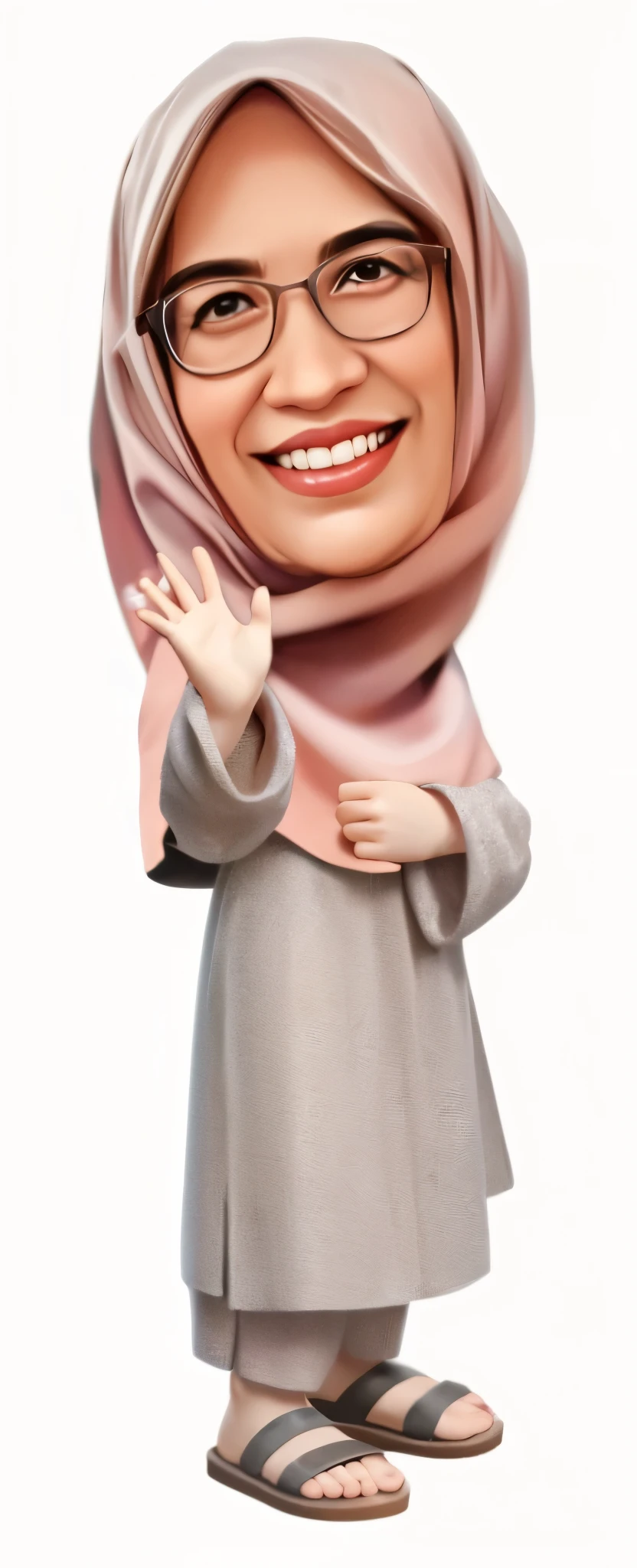 a cartoon of a woman in a hijab pointing at the camera, inspired by Nil Gleyen, caricature illustration, hijab, in cartoon style, faridah malik, caricature, cartoon image, caricature!!!, cartoon portrait, realistic cartoon, arab ameera al-taweel, caricature style, inspired by Sheikh Hamdullah, by Nil Gleyen