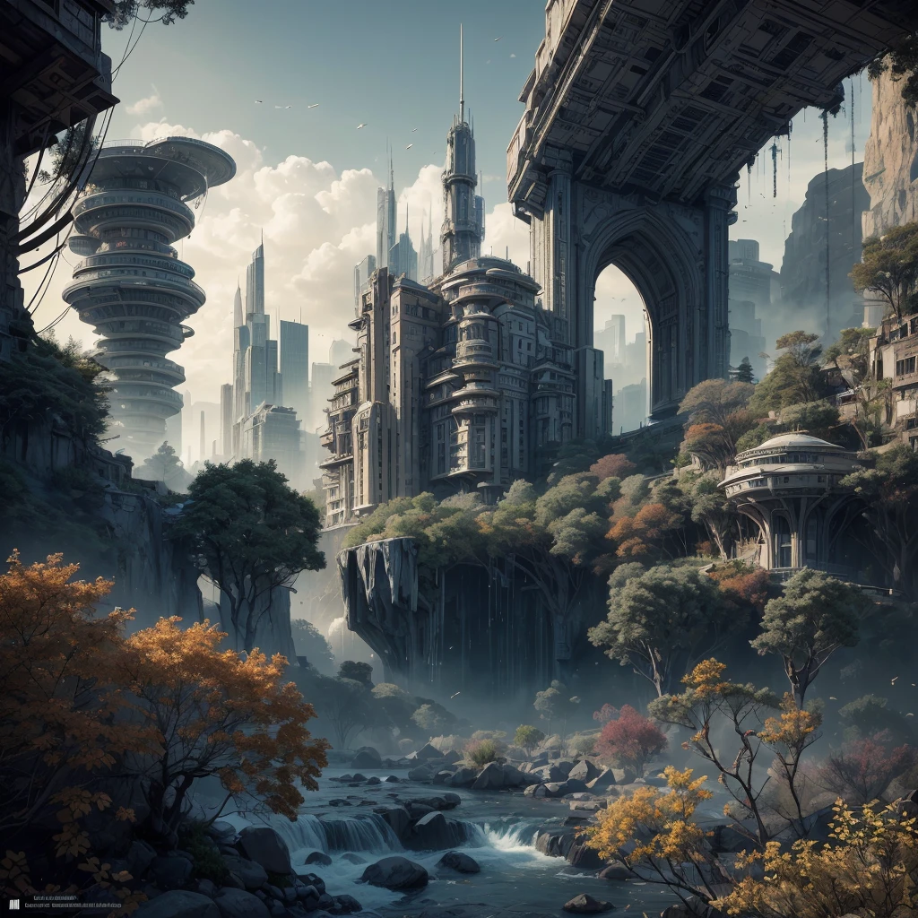 unreal engine:1.4,UHD,Best quality:1.4, fotorrealist:1.4, Masterpiece:1.8, unearthly, , Colonization of a new planet, gloomy atmosphere, a lot of alien vegetation, Intricate flowers, Alien Creatures, wild atmosphere, aggressive environment, amazing, stunning artwork. (Best quality,4k,8K,A high resolution,Masterpiece:1.2), ultra detailed ,(realist,fotorrealist,fotorrealist:1.37),HDR,UHD,Studio lighting, Ultra-thin paint, sharp focus, physically based representation, very detailed description, professional, Bright colors, fantastic city, The capital of the empire, mega tall skyscrapers. space towers for mooring star cruisers, pierce the sky, Bright city lights, the river pierces the city, waterfalls in city gardens, mega high waterfalls, who never sleeps. In the middle of a bustling cityscape, Famous high-tech pyramid style architecture, Its architectural wonders are embodied in a futuristic style.. When the hovercar glides easily through the air,Город full of life,full of life。,full of life。,full of life。,full of life。。, Modern technology blends seamlessly with traditional Arab luxury urban structures.. This is an amazing piece of art, Use Pixai, to bring powerful AI models to life, Showcase the limitless creativity and possibilities of our imagination. Experience the future of cityscapes at Pixai,Immerse yourself in the ghostly world of art, deep bottomless chasms filled with lava, lava falls, fire and smoke, A transport spaceship is moored to the spaceport terminal