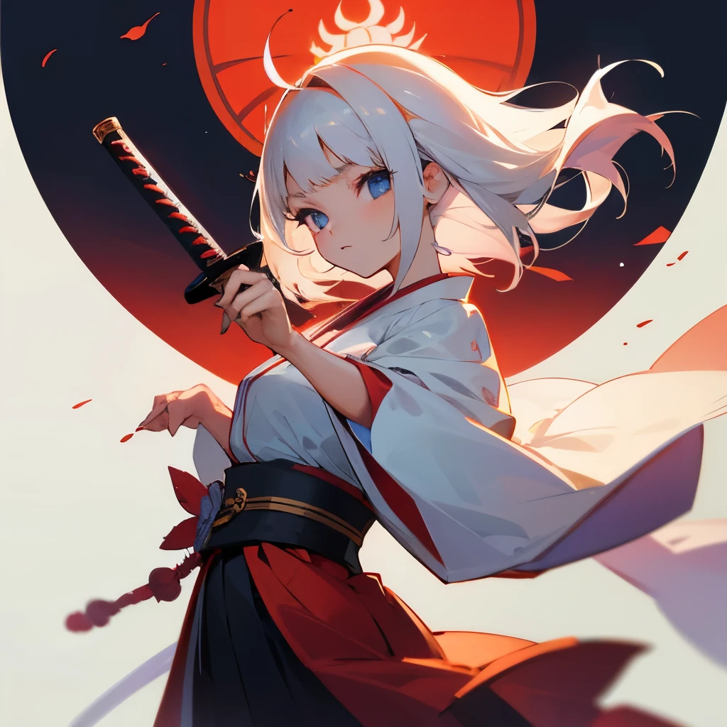 beautiful girl with a sword(Japanese style)
Finished with a touch of luxurious kimono Japanese style