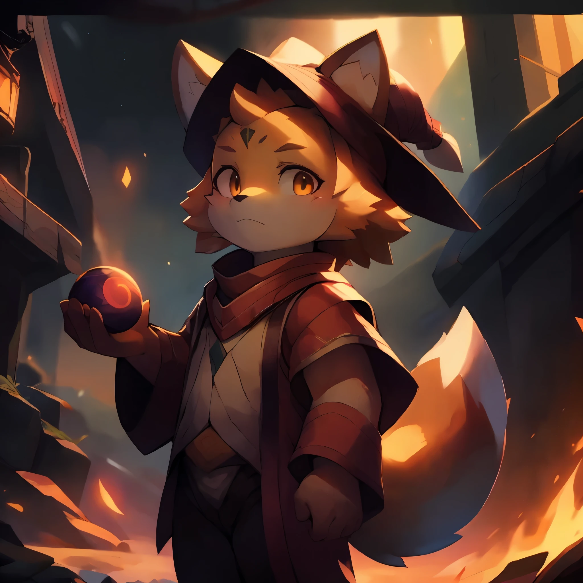 Ahri, Ahri_(Soyuz number_of_legend), 1 girl, absurd, animal_Hall, 黑色of_hair, 超然of_sleeve, distract, 面部of_mark, fox_Hall, fox_Tail, hand_up, high resolution, Soyuz number_of_legend, 长of_hair, snow suit, magic, 多种of_end, 白色of_end, tangerine_Eye, 分hand了_lips, 独自of, Permanently installed, Tail, 满of_Body, arms back