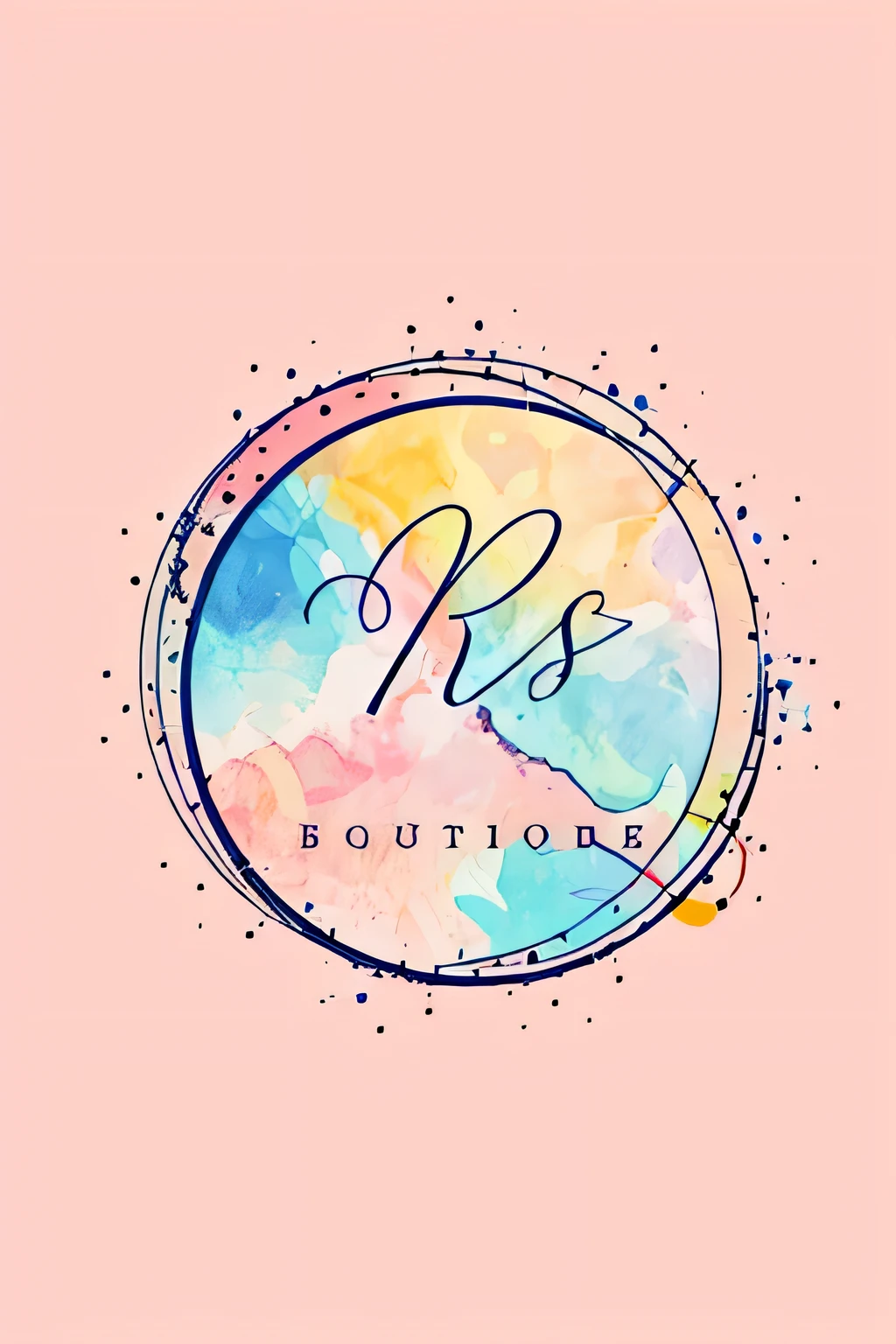 a logo for a hairdresser with a golden circle and pink background,
professional design de logotipo, design de logotipo,
design de conceito de logotipo, desenho de logotipo,
CC, Claudia Carvalho,Ps, logotipo arredondado,
clean design de logotipo, por Rachel Reckitt,
logo graphic design, beautiful brand labels