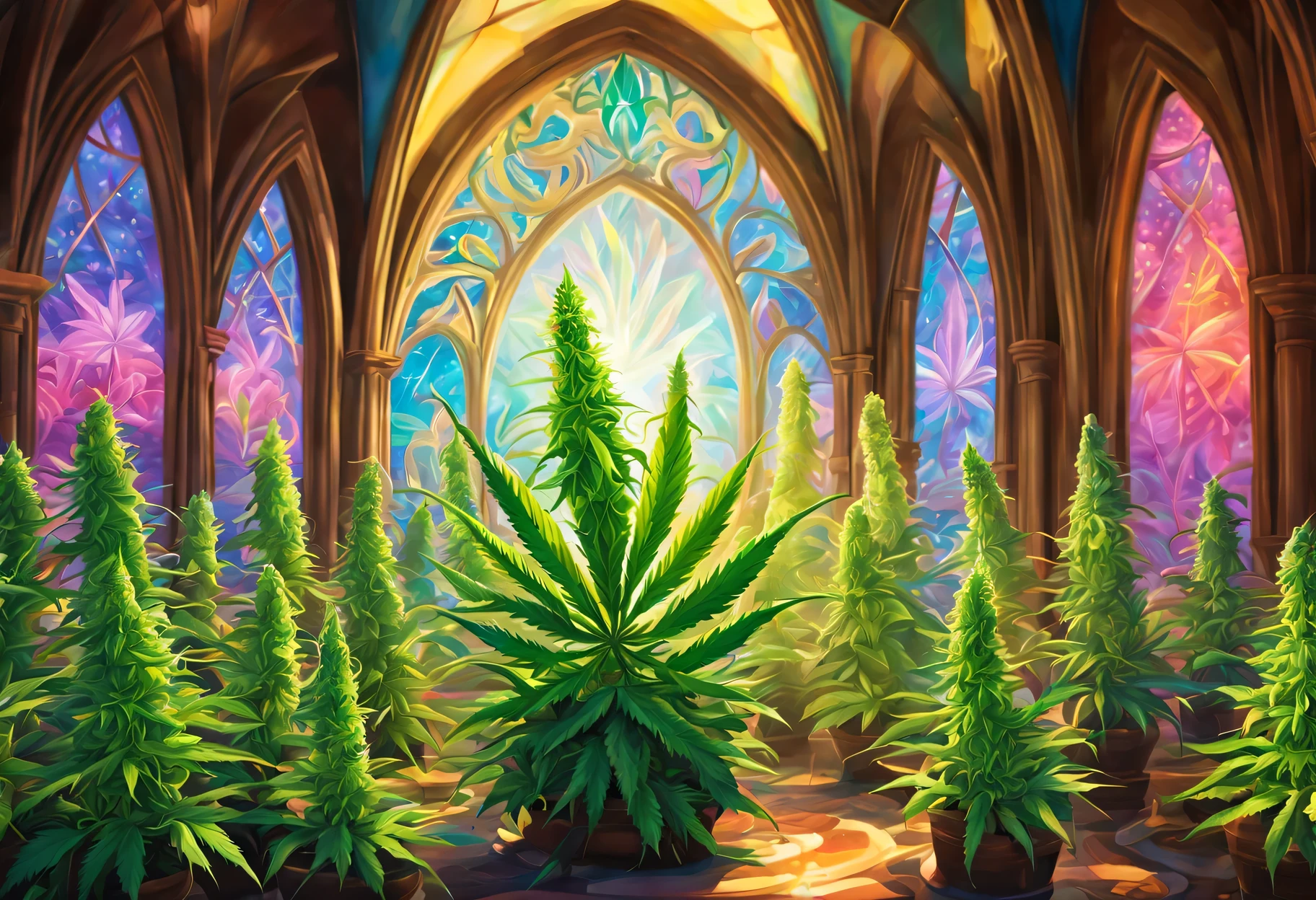 uma linda mulher com um vestido verde deitada em cima de uma cama de folhas de maconha, personification of , inspirado por Mary Jane Begin, organic  painting, Maria Jane, Princesa da Cannabis, Tema Maconha, Cannabis, Cannabis!, maconha!, inspirado em Frank Xavier Leyendecker, asymmetrical , parte estilo leyendecker, maconha, maconha