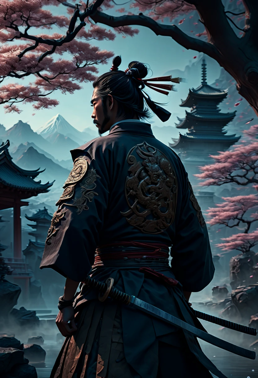 ancient dreamscape, arcane samurai, fantasy art, surreal, ethereal, dreamy, mysterious, highly detailed, cinematic film still, (best quality, masterpiece, Representative work, official art, Professional, Ultra intricate detailed, 8k:1.3)
