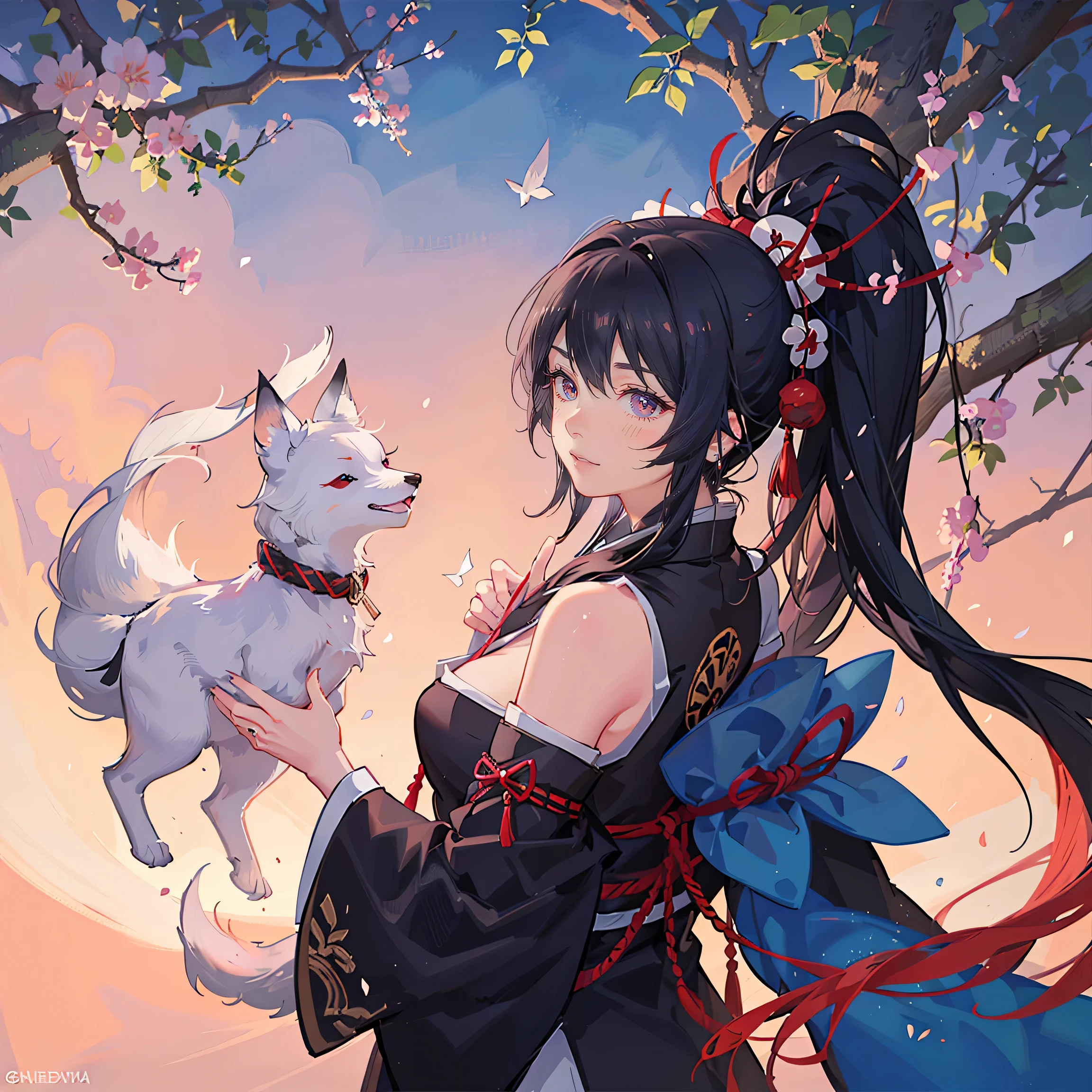 ukiyo-e、kabuki、logo、Pixel art、game、Japan、Hinomaru、warrior、nine tailed fox、Fox Spirit