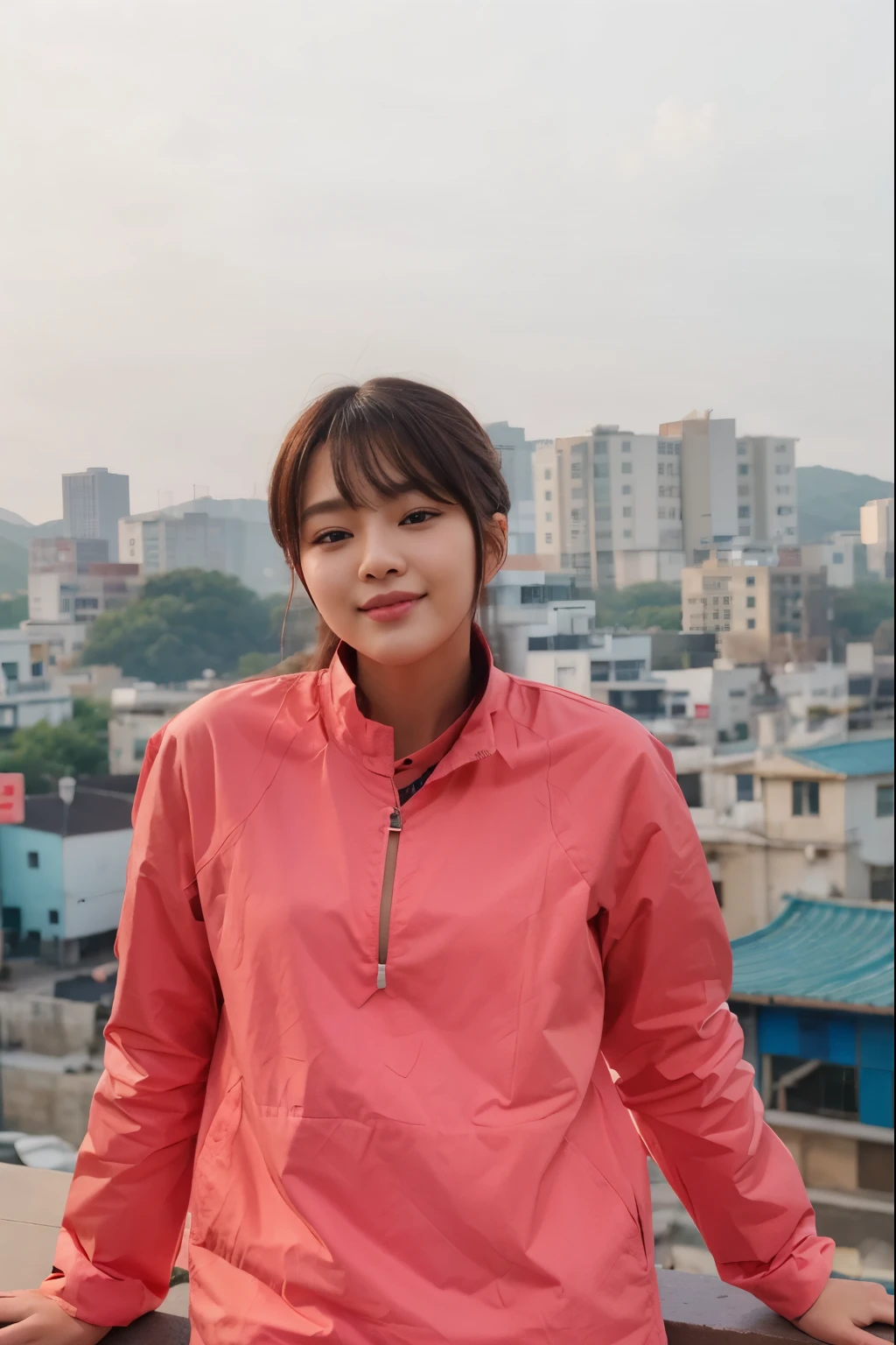 A cute Korean hot and sexy babe 🤤 Tom boy with long wolfcut hair style , beautiful smiley slim lips, double eyelids , and narrow face with perfect jawline
