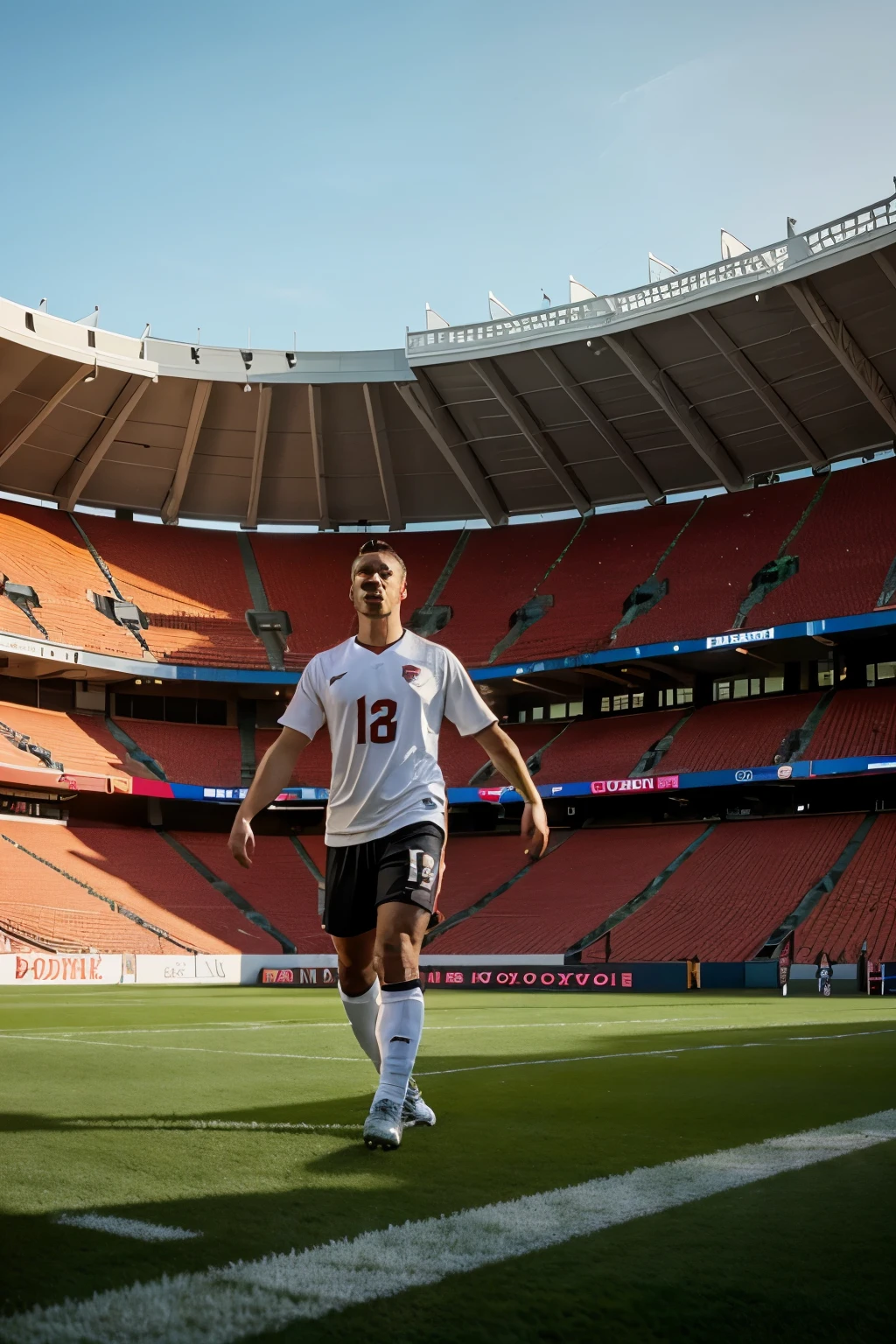 create man in stadium football goal 