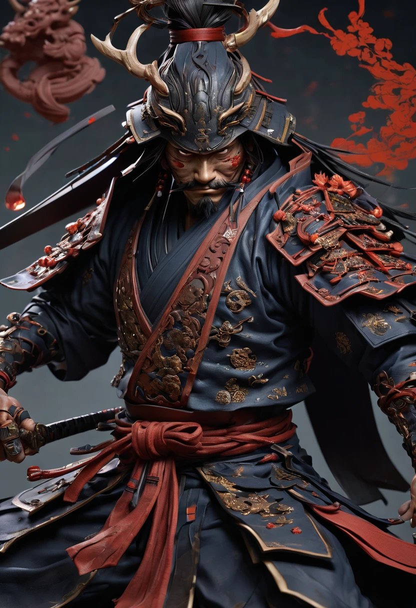 arcane samurai, by Jason Chan, (best quality, masterpiece, Representative work, official art, Professional, Ultra intricate detailed, 8k)