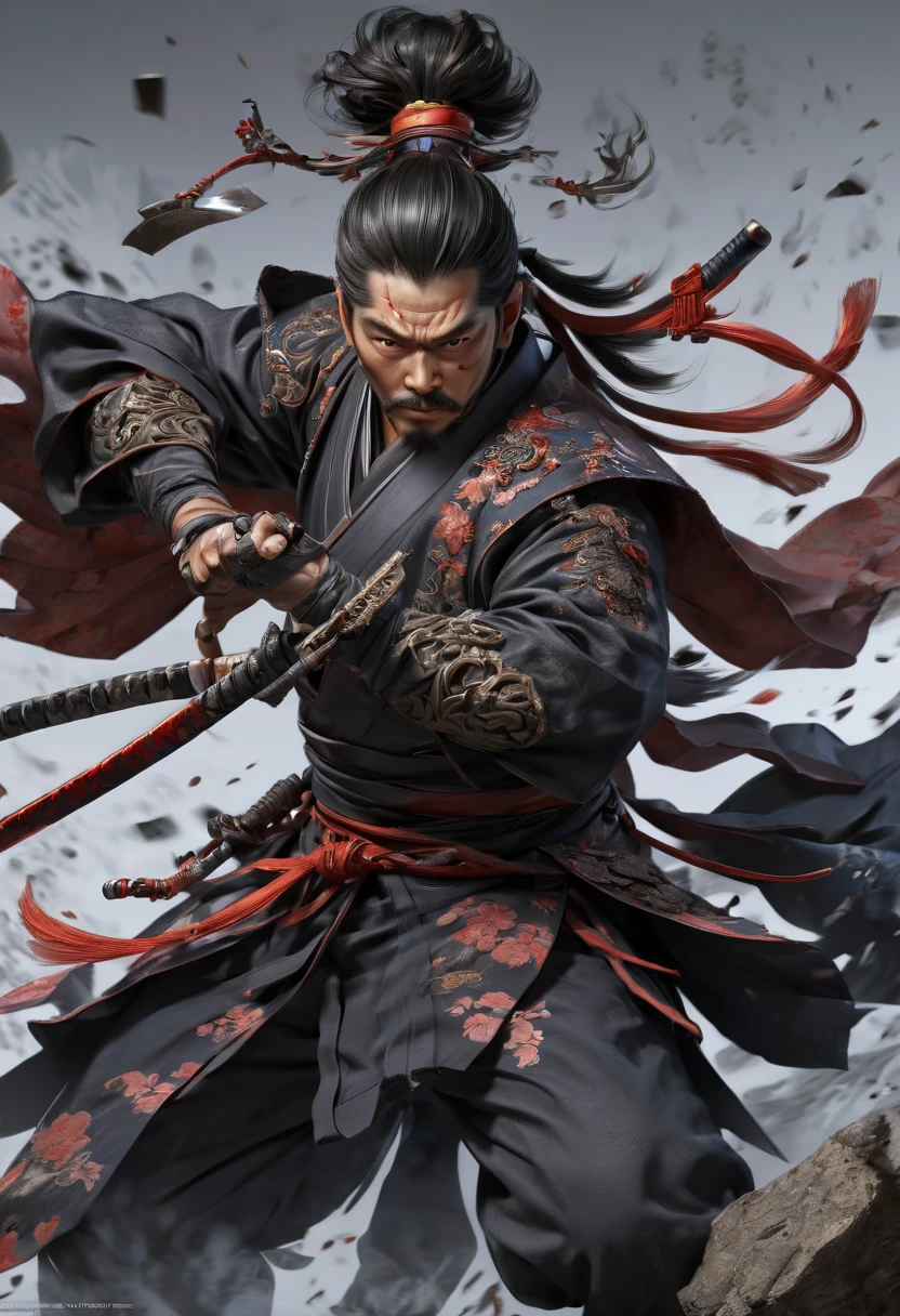 arcane samurai, by Hiroyuki, (best quality, masterpiece, Representative work, official art, Professional, Ultra intricate detailed, 8k)