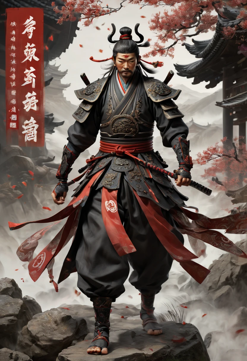 arcane samurai, by Hiroyuki, (best quality, masterpiece, Representative work, official art, Professional, Ultra intricate detailed, 8k)