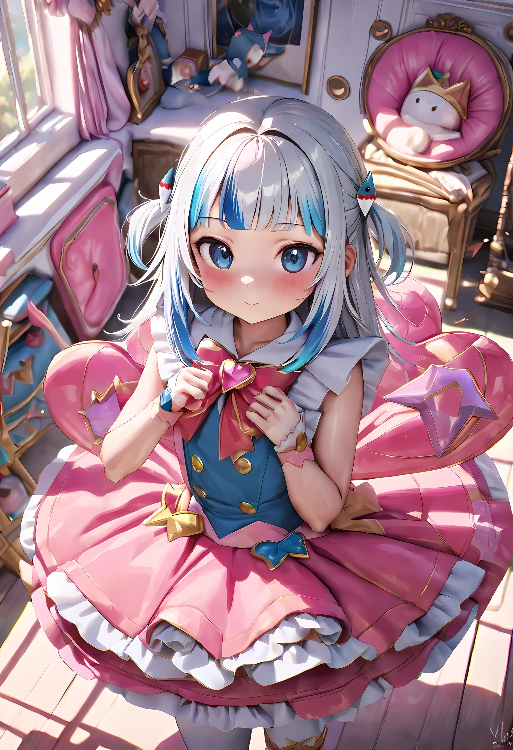huge beat/(Holographic live broadcast/), vivid, Delicate skin, high detail, 8k, Magical girl,, masterpiece, best quality