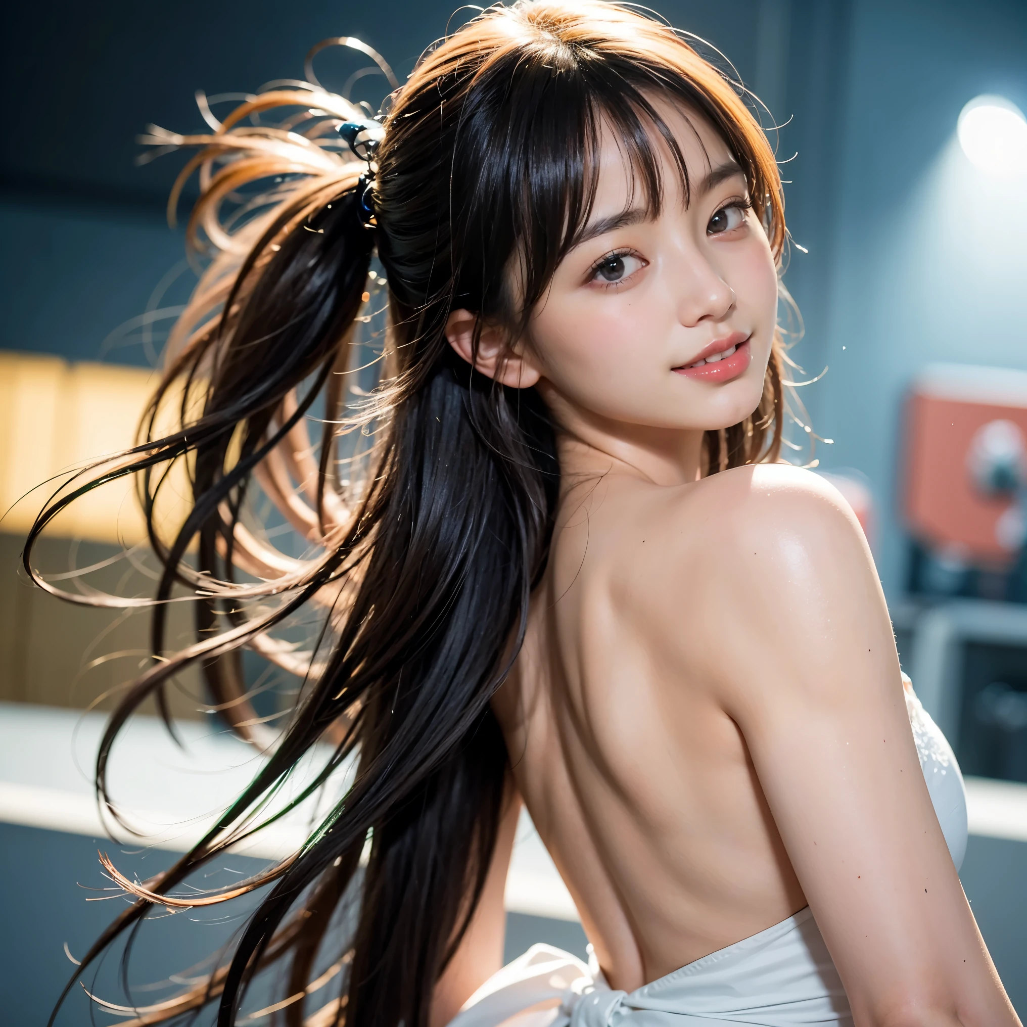cute nipples、chestが見える、cute nipples、embarrassing、detailed face、fine hands、thin legs、(debris flies, highest quality:1.2), 8k, official art, chest、cute、wearing a suit、chestが見える、 planet, trending on cgstation, 太陽系外planet, official art, mar planet, Sakimi-chan, Five Fingers Photos'Main body, Full body Esbian、beauty of suit、cool look、 (masterpiece) (highest quality) (get used to it) (8k) (movie lighting) (sharp focus) (complicated)black hair、、小さいchest、laughter、incredibly stupid, (beautiful girl, cute face, turn back, gold ornaments in hair、naked、chestのクローズアップ, gardenia, Viola family, space , looking at the viewer, film grain, chromatic aberration, オッパイsharp focus, face light, dynamic lighting, cinematic lighting, get used to itな目と顔, (gray tie、1 part:1.2)