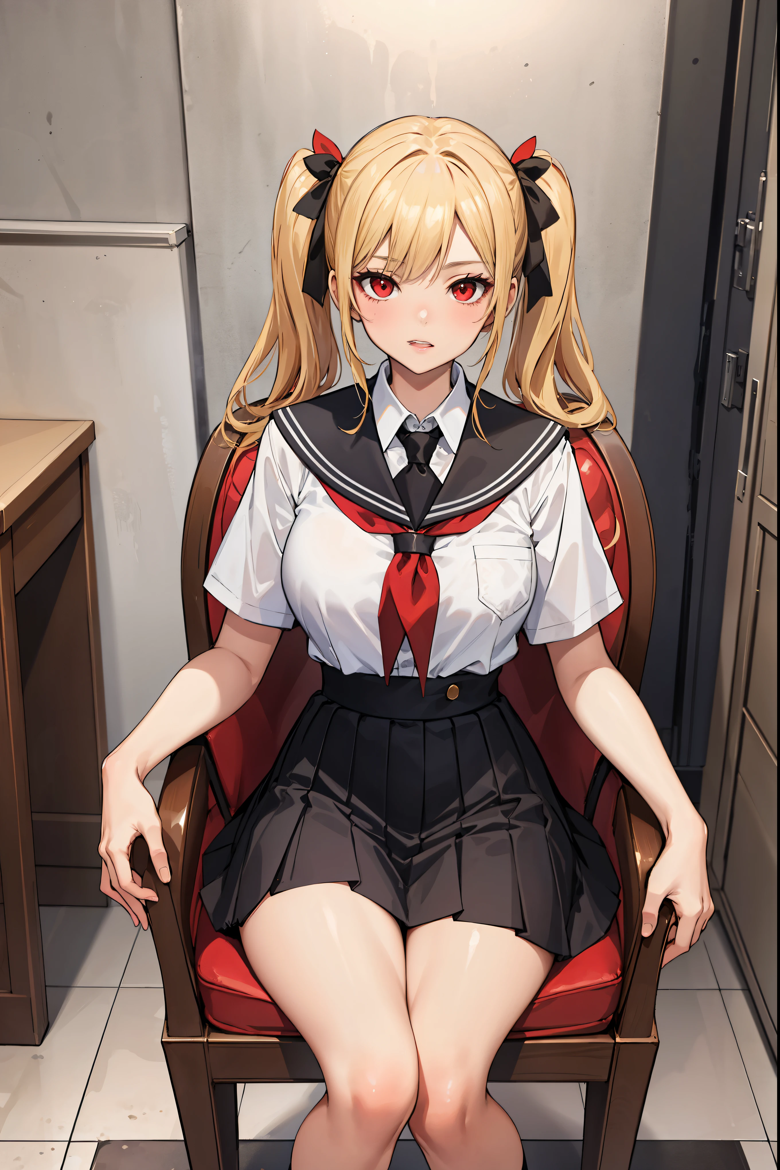 セーラー服, セーラー服を着た女子高生, rope bondage, crying face, breast rope bondage, hand back rope bondage, leg rope bondage, thigh rope bondage, bust rope bondage, feet rope bondage,