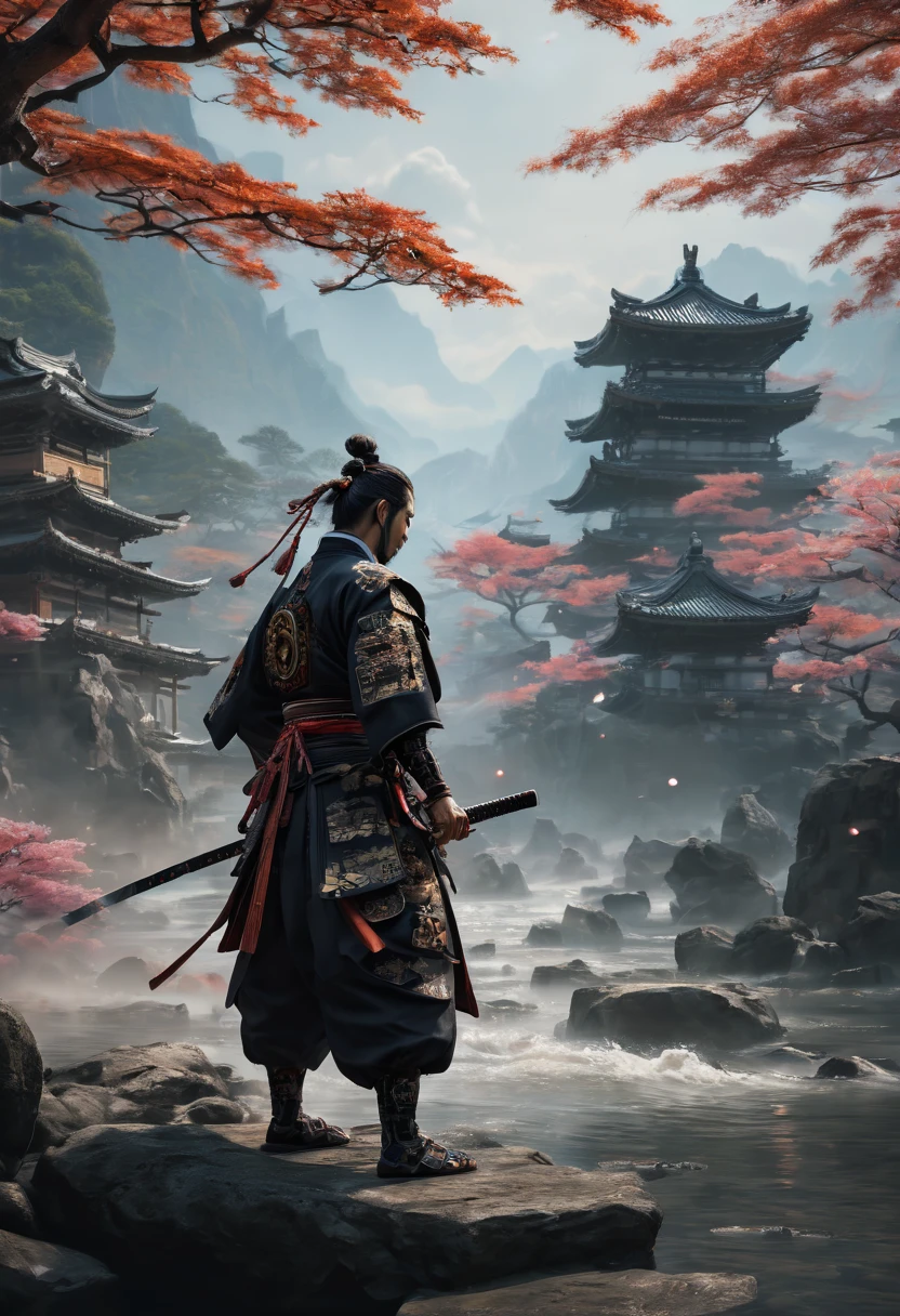 ancient dreamscape, arcane samurai, by Hiroyuki, best quality, masterpiece, 8k