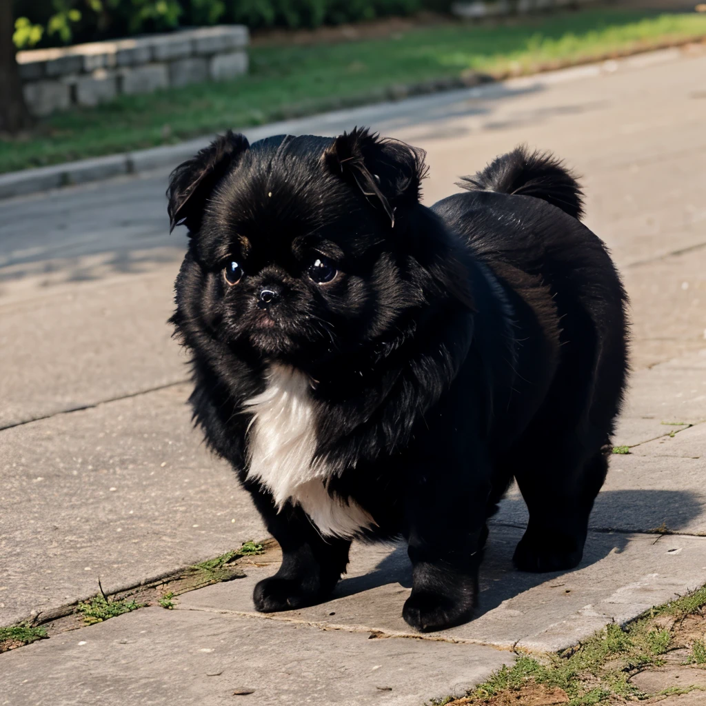 Pekingese dog black