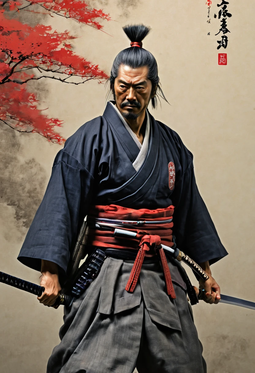 samurai, Pixel Art, (best quality, masterpiece, Representative work, official art, Professional, Ultra intricate detailed, 8k)