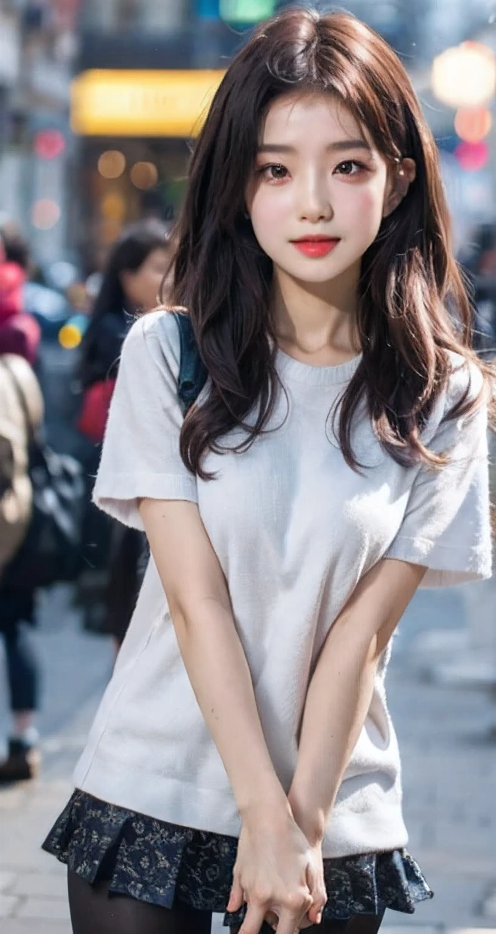 best quality,masterpiece,ultra high resolution,(actual:1.4),original photo,ultra high definition，8k，there is a girl，fashionable clothes, in the dark, RAW photo,  CG rendering, Blurred background, deep shadow, 16K, bokered, Very detailed, wallpaper, depth of field, movie light, Ray tracing