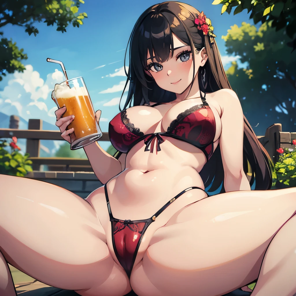 High definition,masterpiece,body in photo,Beautiful woman with G cup bust,Smiling Beauty,color々hairstyle,color々hair color,color々A sexy and revealing triangle bikini with a bright color,Navel exposed,colorful lewd underwear,Beautiful girl in a naughty pose,In the beer garden,Woman full of bubbles,A beautiful girl who spreads her legs and shows her crotch.,semen all over the body、drinking alcohol