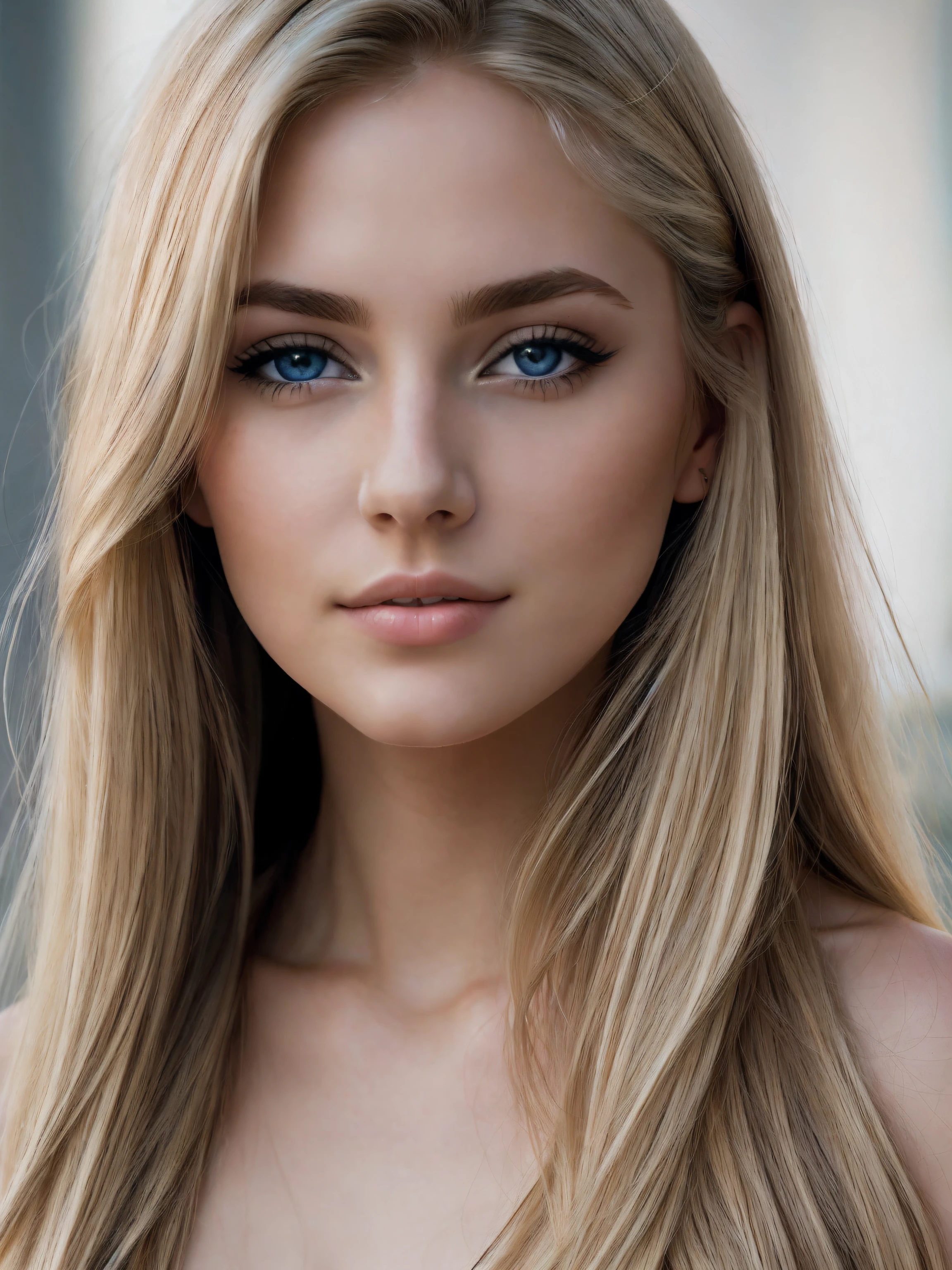 Blonde woman with long hair and blue eyes posing for a picture, a beautiful blonde, a beautiful blonde, blonde and attractive features, soft portrait shot 8 k, gorgeous attractive face, attractive female face, photo of a beautiful woman, Beautiful female model, Attractive beautiful face, Portrait of a beautiful model, blonde woman, beautiful young face, beautiful young woman