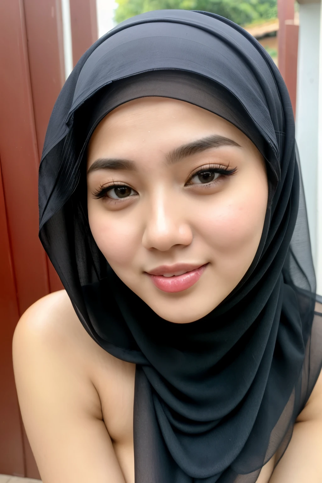 ((best quality)), ((masterpiece)), (detailed), perfect face, full nude, hijab, tudung, malay woman, cum, cum on body, doggy, , bogel, outdoor, night town,