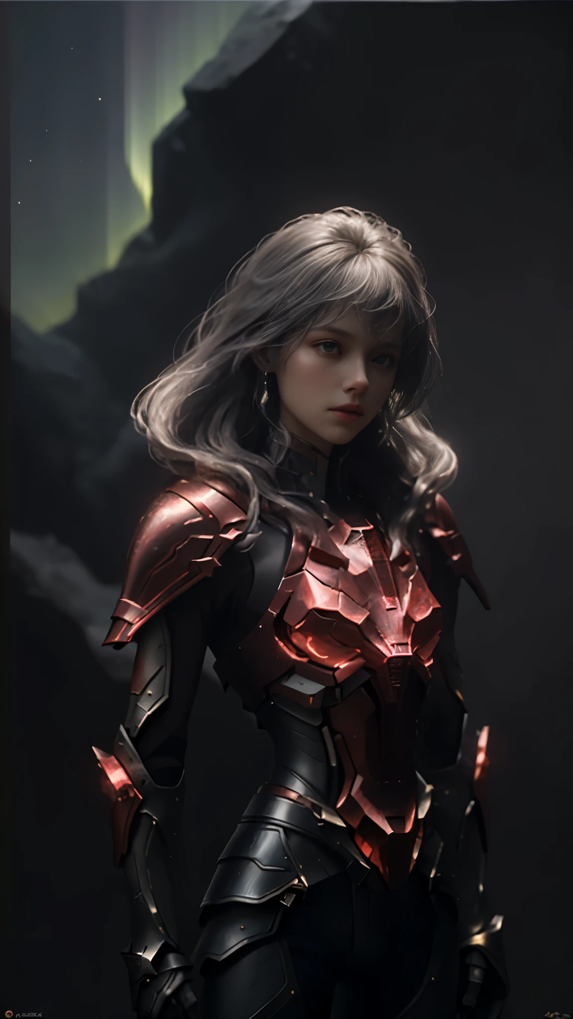 world style，Armor girl，Crystal material（3D rendered armor，refractive index：1.76 - 1.78，Albedo：0.03 - 0.05，ambient light：Between 20-50，color：deep red, Medium saturation，Type of light：ambient light：1.2，Light source color：Northern Lights，Light source intensity：between 1 - 2，Light source direction：Adjust the position and direction of the light source appropriately according to the shape and material of the object，Number of light sources：2 - 3 light sources
）Crystal exoskeleton，red cloak，beautiful female knight，detailed fantasy art，red crystal armor，（red crystal：15），（red 0.5），（crystal texture：1.5），smooth surface，high transparency，HD晰度，Texture and details inside the material，Piezoelectric effect，逆Piezoelectric effect，Optical diffraction，amazing armor，2.5D CGI fantasy artwork， 4K detail fantasy，high detail, Surrealism, Cubism, Constructivism, chiaroscuro, Ray tracing, backlight, Stereo view, light, UHD, retina, masterpiece, precise, anatomically correct, high resolution, best quality, textured skin, HD, 4k