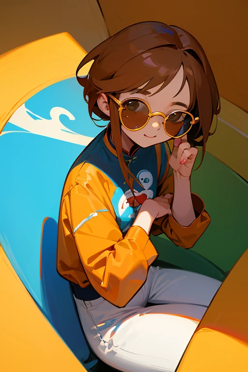 炫酷wearing sunglasses的卡通女孩, realistic cute girl painting, cute cartoon, cute illustration, cute cartoon, exciting illustrations, cute digital art, cartoon style illustration, cute girl, cute cartoon style, cute cartoon character, Lovely art style, lovely artwork, Lovely and detailed digital art, Hand drawn cartoon art style, cartoon drawing, comics, wearing sunglasses