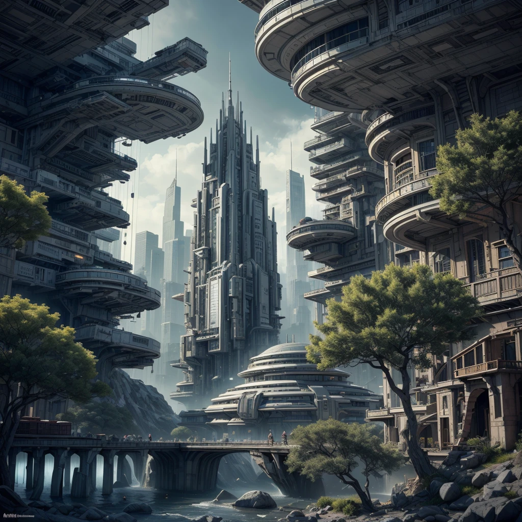 unreal engine:1.4,UHD,Best quality:1.4, fotorrealist:1.4, Masterpiece:1.8, unearthly, , Colonization of a new planet, gloomy atmosphere, a lot of alien vegetation, Intricate flowers, Alien Creatures, wild atmosphere, aggressive environment, amazing, stunning artwork. (Best quality,4k,8K,A high resolution,Masterpiece:1.2), ultra detailed ,(realist,fotorrealist,fotorrealist:1.37),HDR,UHD,Studio lighting, Ultra-thin paint, sharp focus, physically based representation, very detailed description, professional, Bright colors, fantastic city, The capital of the empire, mega tall skyscrapers. space towers for mooring star cruisers, pierce the sky, Bright city lights, the river pierces the city, waterfalls in city gardens, mega high waterfalls, who never sleeps. In the middle of a bustling cityscape, Famous high-tech pyramid style architecture, Its architectural wonders are embodied in a futuristic style.. When the hovercar glides easily through the air，Город full of life，full of life。，full of life。，full of life。，full of life。。, Modern technology blends seamlessly with traditional Arab luxury urban structures.. This is an amazing piece of art, Use Pixai, to bring powerful AI models to life, Showcase the limitless creativity and possibilities of our imagination. Experience the future of cityscapes at Pixai，Immerse yourself in the ghostly world of art, deep bottomless chasms filled with lava, lava falls, fire and smoke, A transport spaceship is moored to the spaceport terminal