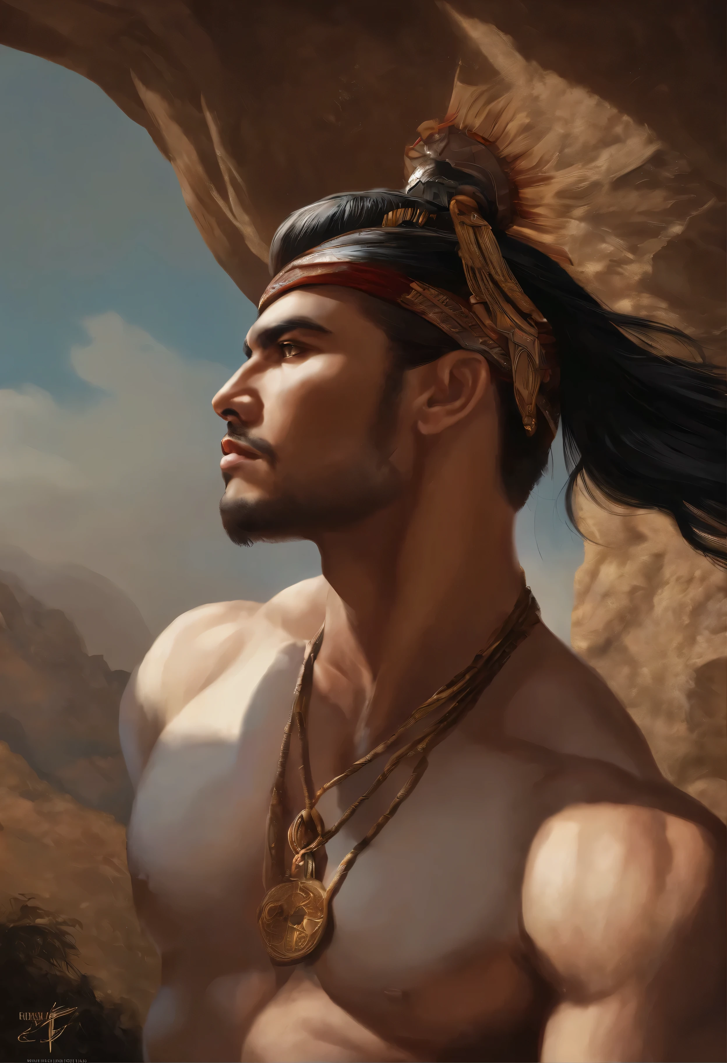 (olhos: 1.1), olhos pretos, Perfil, beleza oriental, (obra de arte), melhor qualidade, Anime, mesclar, colorida, cores vibrantes, illustration, Estilo de arte, fantasia, Realista, animation, (foto_(Average):1.0 ), por Antonio J... Manzanedo, por Jeremy Lipking, raio, em paisagens surreais, Suave, sharp focus