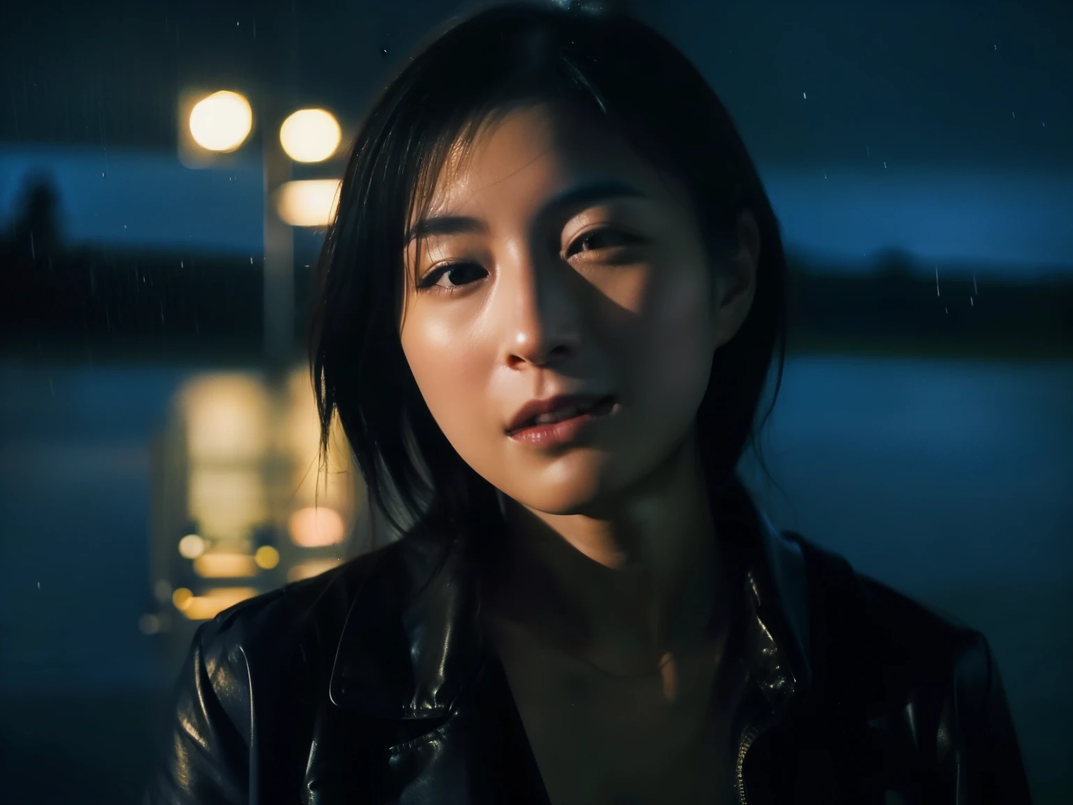 night drive、 inaudible "I love you" lips Close your ears and listen to what they think Drowning Rain Highway