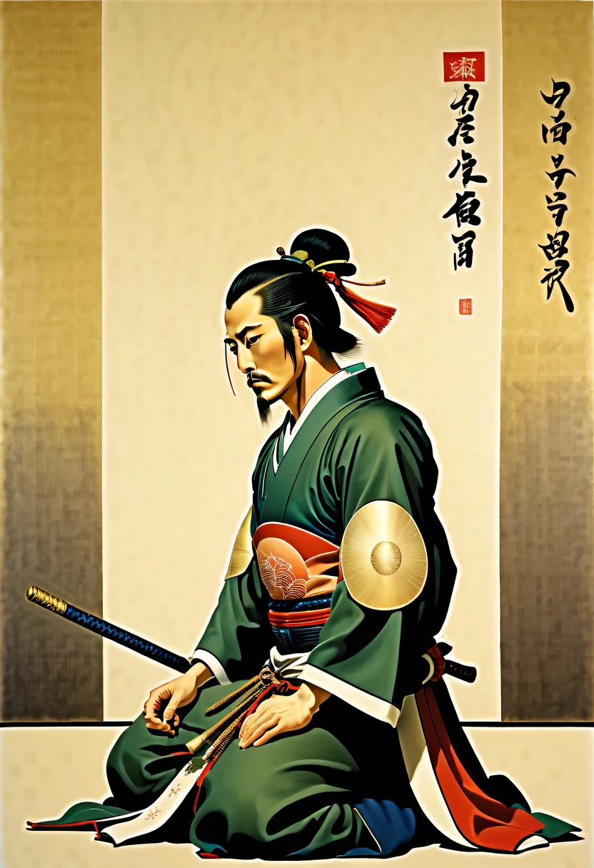 Japanese,(kneel:1.5),Daimyo,shogunate,loyalty,obey,sacrifice,dedication,warrior