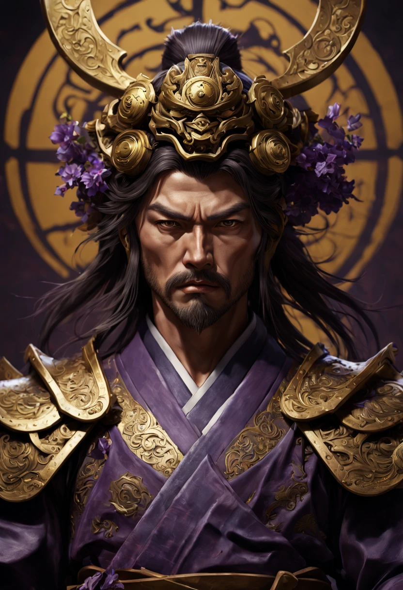 Badass Samurai intricate details, HDR, beautifully shot, hyperrealistic, sharp focus,  megapixels, perfect composition, high contrast, cinematic, atmospheric, moody 8k resolution concept art by Greg Rutkowski dynamic lighting hyperdetailed intricately detailed Splash art trending on Artstation triadic colors Unreal Engine 5 volumetric lighting Alphonse Mucha WLOP, a masterpiece, 8k resolution, dark fantasy concept art, by Greg Rutkowski, dynamic lighting, hyperdetailed, intricately detailed, Splash screen art, trending on Artstation, deep color, Unreal Engine, volumetric lighting, Alphonse Mucha, Jordan Grimmer, purple and yellow complementary colours