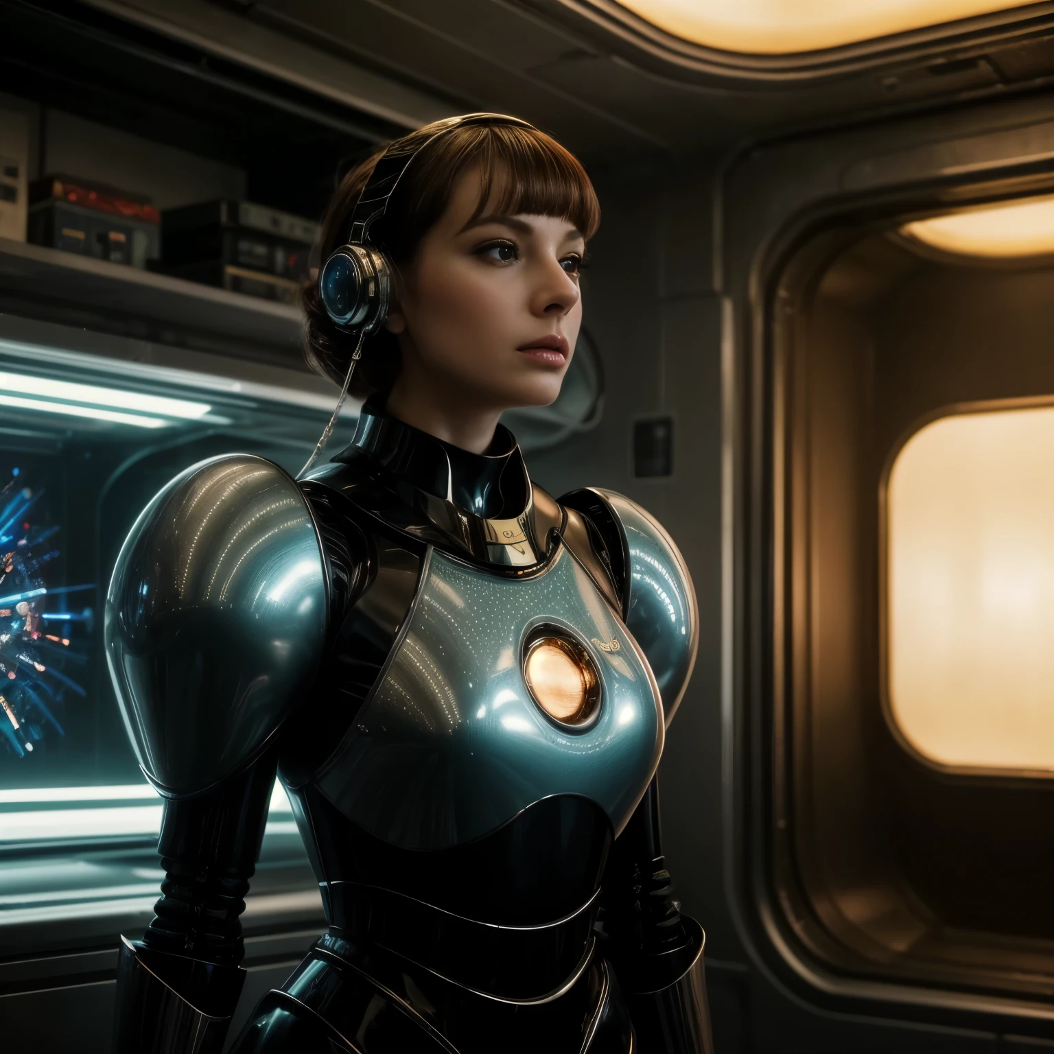 4k images from 1970s science fiction movies, super real,high definition,wes anderson style, inspired by the fifth element,pastel colors, wide-angle photo-realistic 2 person and 1 robot in a sci-fi environment, using future tech, Retro-futurism, vintage sci-fi, futuristic technological ornaments and sci-fi equipment,Over-the-top opera costumes and jewelry,Natural light,Psychedelic, weird futuristic, retrofuturism
