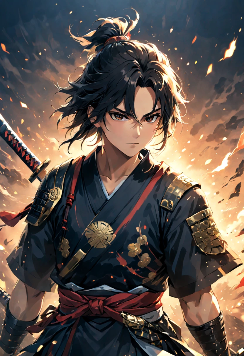 Samurai/warrior/samurai (Samurai)穿著長裙warrior服的warrior拿著劍.anime art work, anime art wallpaper 4k, Anime Art Wallpaper 4k, Clean and detailed anime art, anime art wallpaper 8k, Digital artwork, art illustration, anime epic artwork, anime wallpaper 4k, anime wallpaper 4k