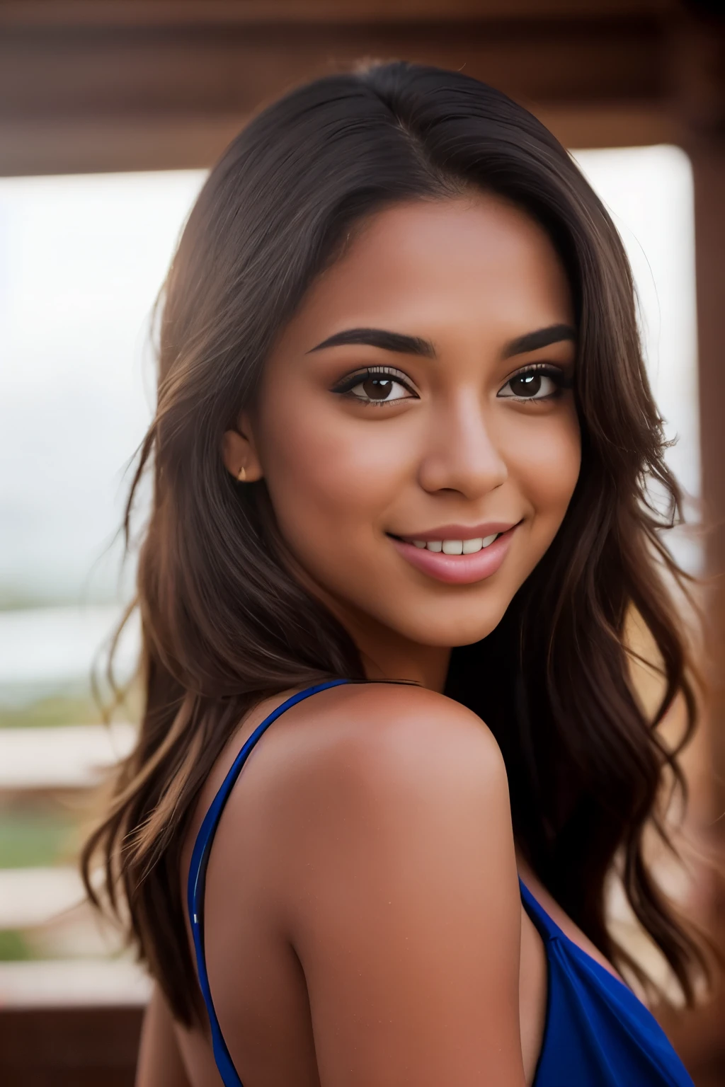 A young Brazilian woman, radiantly beautiful at 25 years old, stars in a cinematic photoshoot. The scene is expertly framed through a 25mm lens, with a depth of field that accentuates her mesmerizing features. Tilt blur adds an alluring dynamic to the composition, as the shutter speed freezes the moment at 1/1000th of a second and the F/22 aperture creates a striking contrast. White balance is meticulously calibrated to 32k, ensuring super-resolution and pro photo RGB color accuracy.
Half rear lighting and backlighting deliver dramatic and softly lit scenes, enh