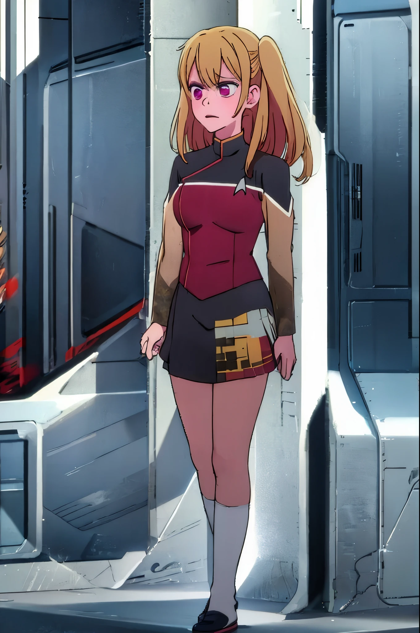 Hoshino Ruby sttldunf uniform pleading expression