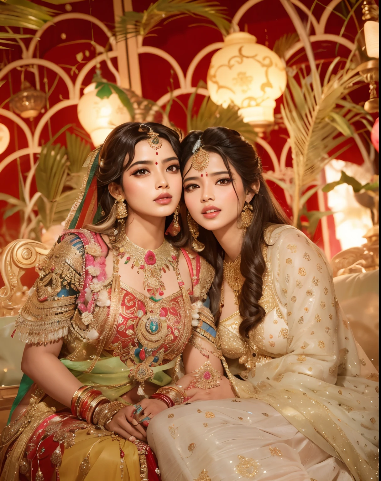 Une femme en sari posant pour une photo, Indian goddess, traditional beauty, Indien, beautiful goddess, Ornate Cosplay, en tailleur, Super mannequin indien, Belle jeune fille, femme magnifique, Asie du Sud-Est avec Long, Indien provocateur, magnifique belle femme, Tenue complexe, Hindu aesthetics, belle fille asiatique, Extremely detailed shot of the goddess, jaw dropping beauty, Big breasts deep neckline sexy navel