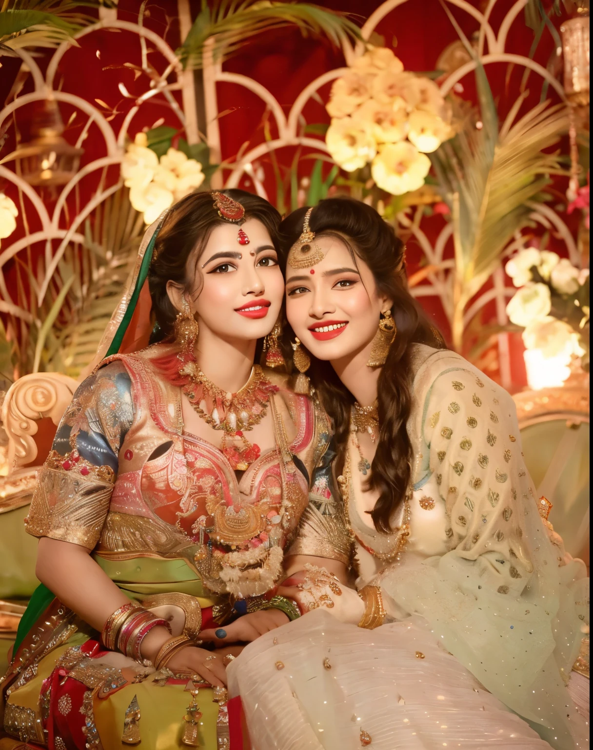 Une femme en sari posant pour une photo, Indian goddess, traditional beauty, Indien, beautiful goddess, Ornate Cosplay, en tailleur, Super mannequin indien, Belle jeune fille, femme magnifique, Asie du Sud-Est avec Long, Indien provocateur, magnifique belle femme, Tenue complexe, Hindu aesthetics, belle fille asiatique, Extremely detailed shot of the goddess, jaw dropping beauty, Big breasts deep neckline sexy navel