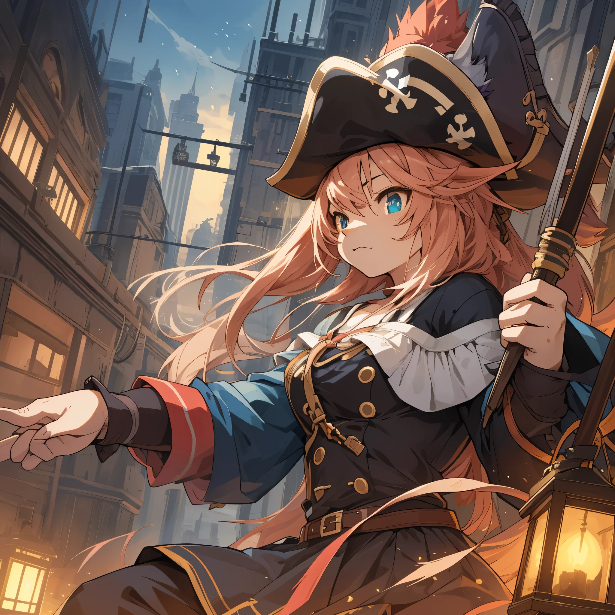 top quality, best quality, High-quality illustrations, masterpiece, super high resolution, detailed background, Hospitals with power outages, Spooky creatures, Pirate Ship, a pirate, 6+boys, 6+girls, absurdres(highly detailed beautiful face and eyes)perfect anatomy, expression, good lighting, cinematic shadow(kemono, furry anthro),