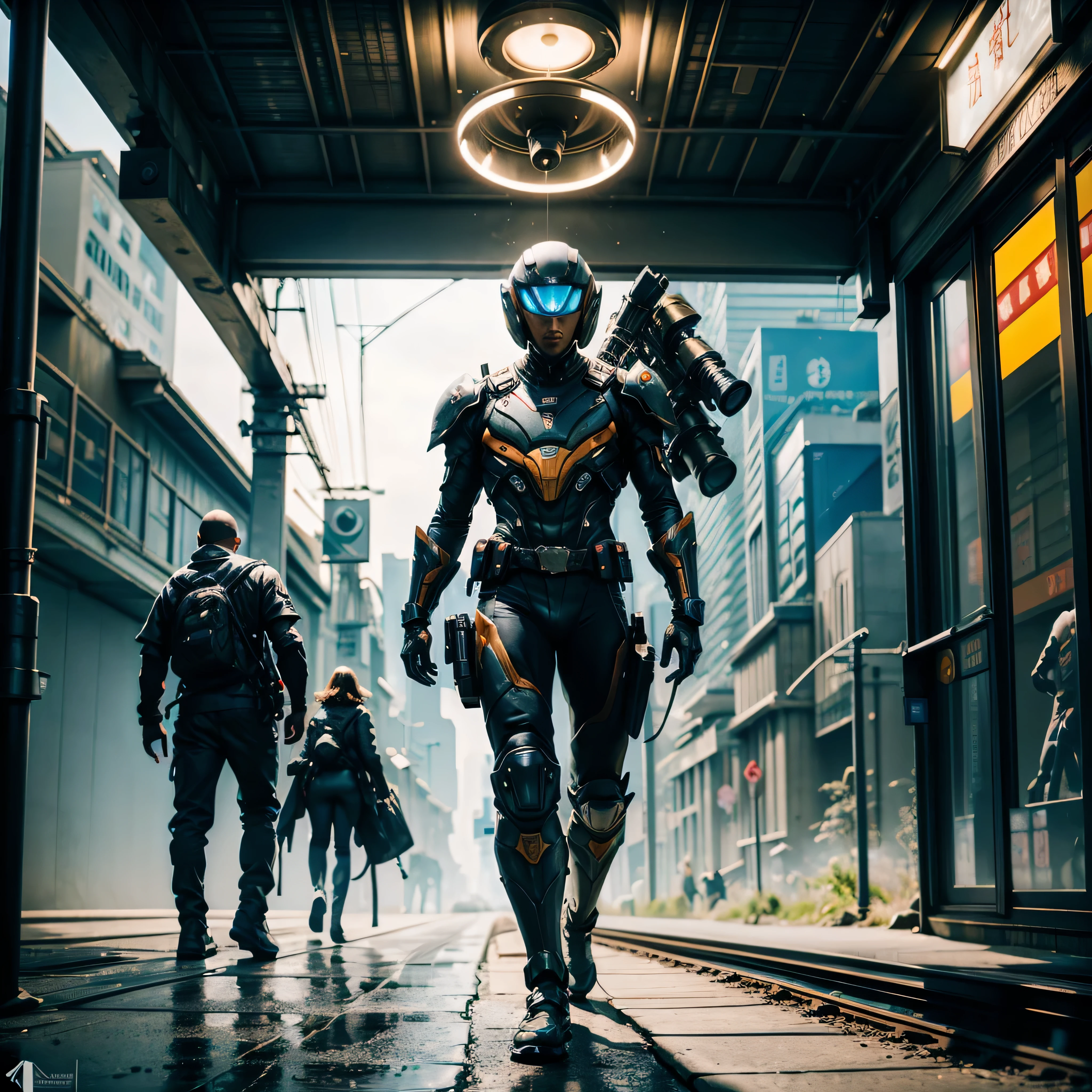 epic masterpiece A painting of a sci-fi train passing through an ancient Chinese city，people standing on railroad tracks, Inspired by Stephen Cordell, amazing concept painting, Inspired by Craig Mullins style, ultra Highly realistic concept art, Dappled lighting design, Steam engine matte paint, James Gurney painting style, ultra Highly detailed painting, hiper detalhado, epic textura de pele realista, armadura, melhor qualidade, ultra high-resolution, (fotografiarrealista: 1.4), detalhado, Calado bruto, ultra sharp re, por lee jeffries Nikon D850 Filme Fotografia de Stock 4 Kodak Portra 400 Lente F1.6 Rich Colors Realistic Texture Dramatic Texture Dramatic Lighting Irrealengine Trend on Artstation Cinestill 800, Beautiful and Aesthetic, vivid colorful, DSLR, varied multi etc. --v6 --s1000 --c20 --q5 --chaos100